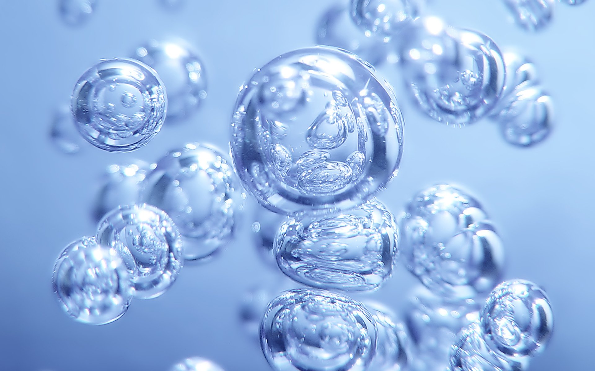 Gentle Blue Bubbles: A Stunning HD Wallpaper