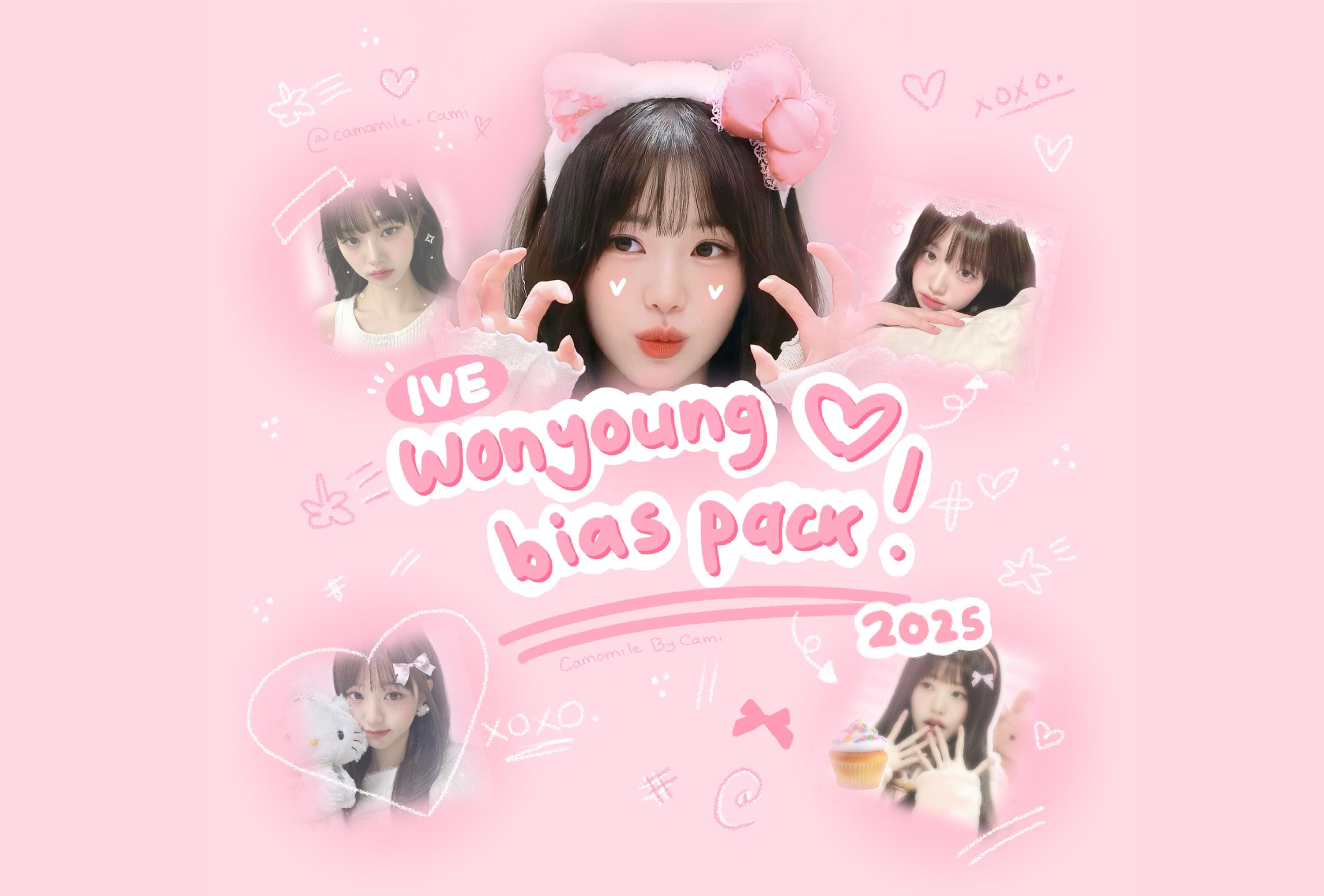 Wonyoung Bias Pack Ive Box Grab Bag Pink Coquette Wonyoungism Aesthetic Cute Photocard Gift Box Korean Sticker