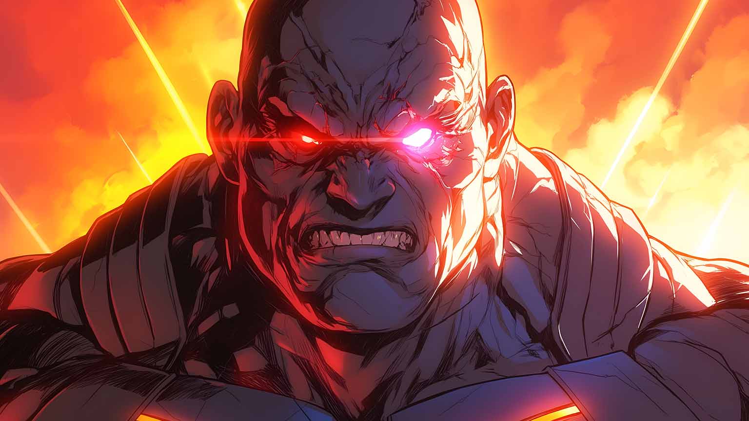 DC Comics Darkseid with Glowing Eyes Desktop Wallpaper