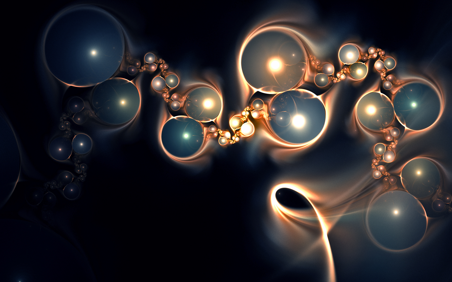 abstract, Fractals, Bubbles Wallpaper HD / Desktop and Mobile Background