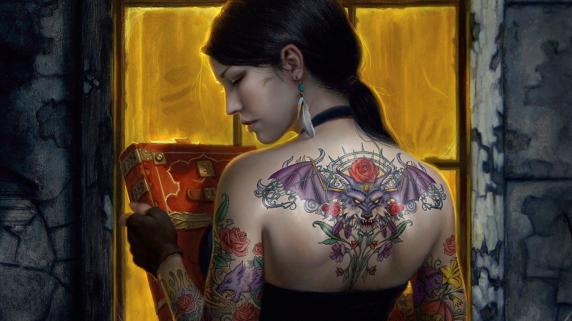 Fantasy Tattoo HD Wallpaper: Mystique Unveiled