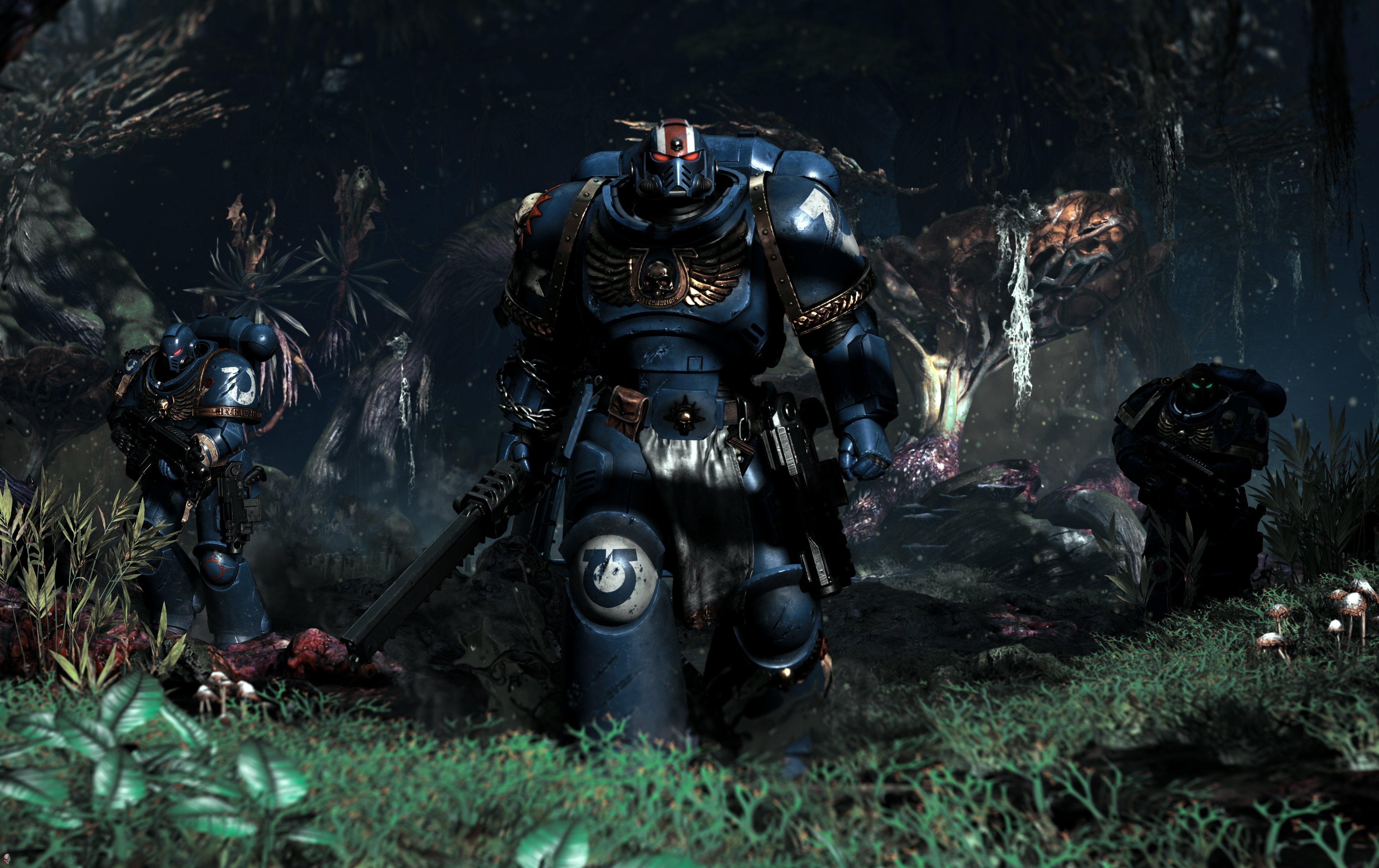 Warhammer 40K Space Marine 2 Wallpaper 4K, Ultramarines, Gameplay