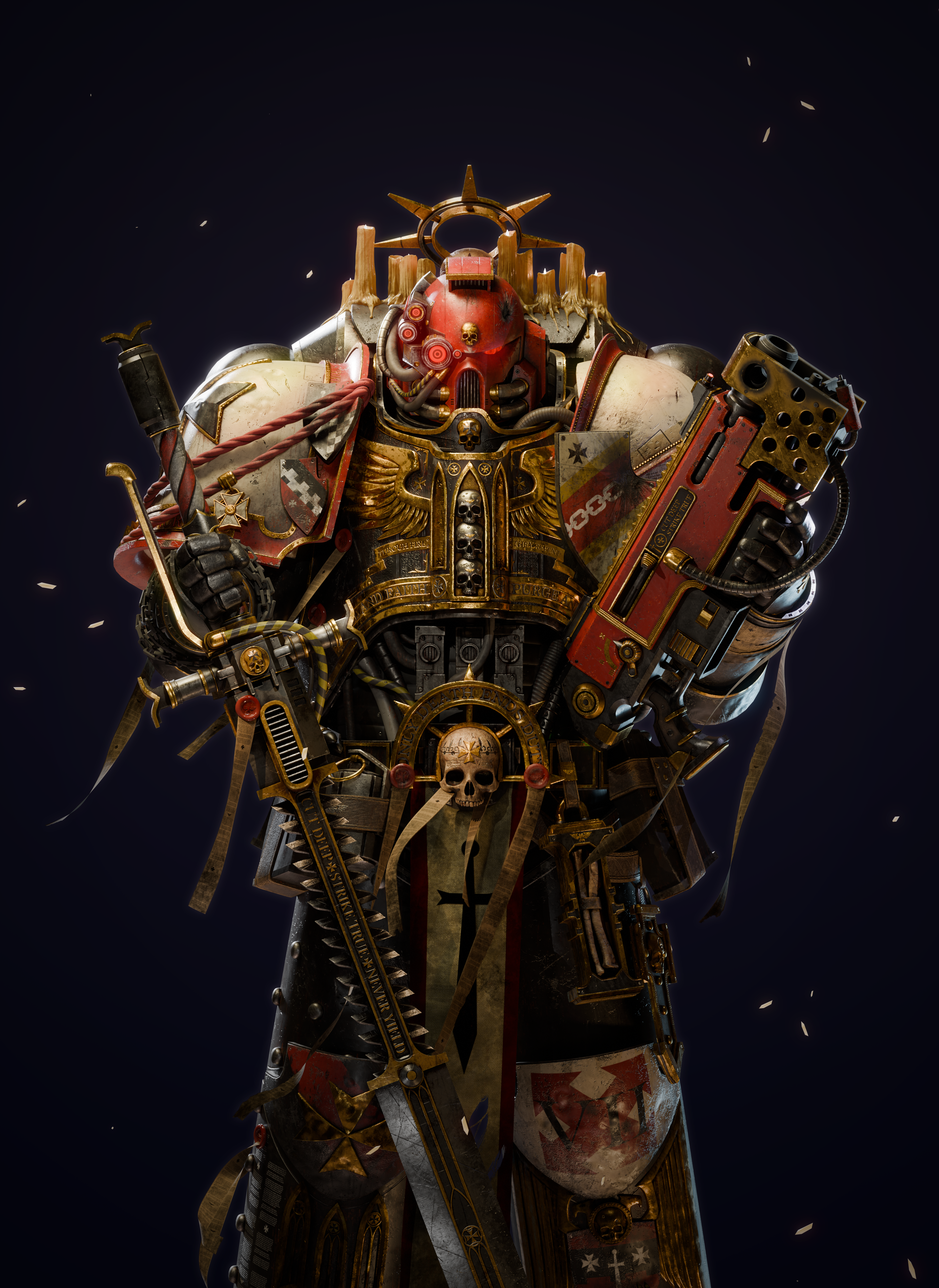 Made some HD Wallpaper for with my Space marine I made in Blender :) For those interested