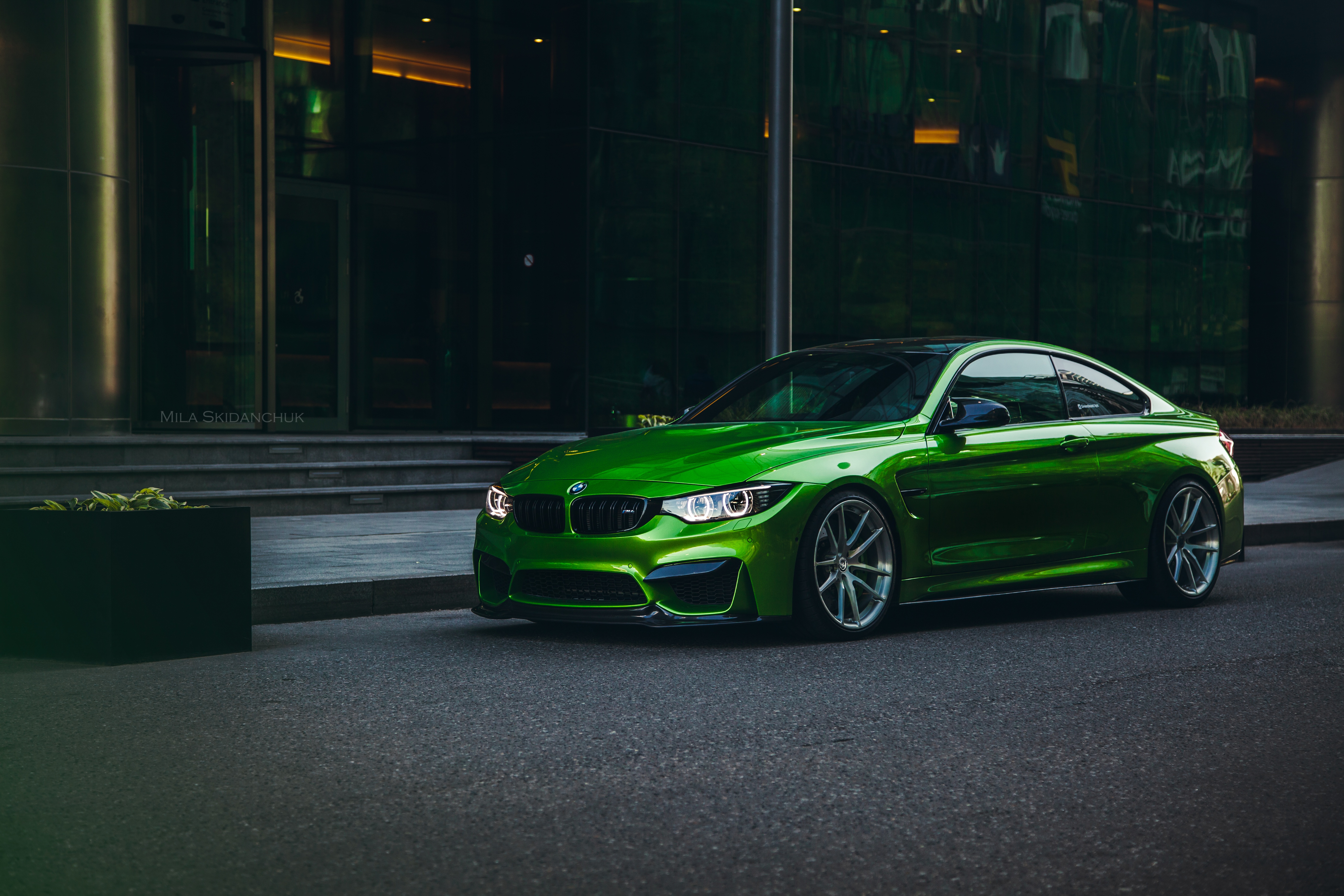 Desktop wallpaper: Bmw M4, Bmw, Vehicles, Car, Green Car 4K free download for PC. 454407