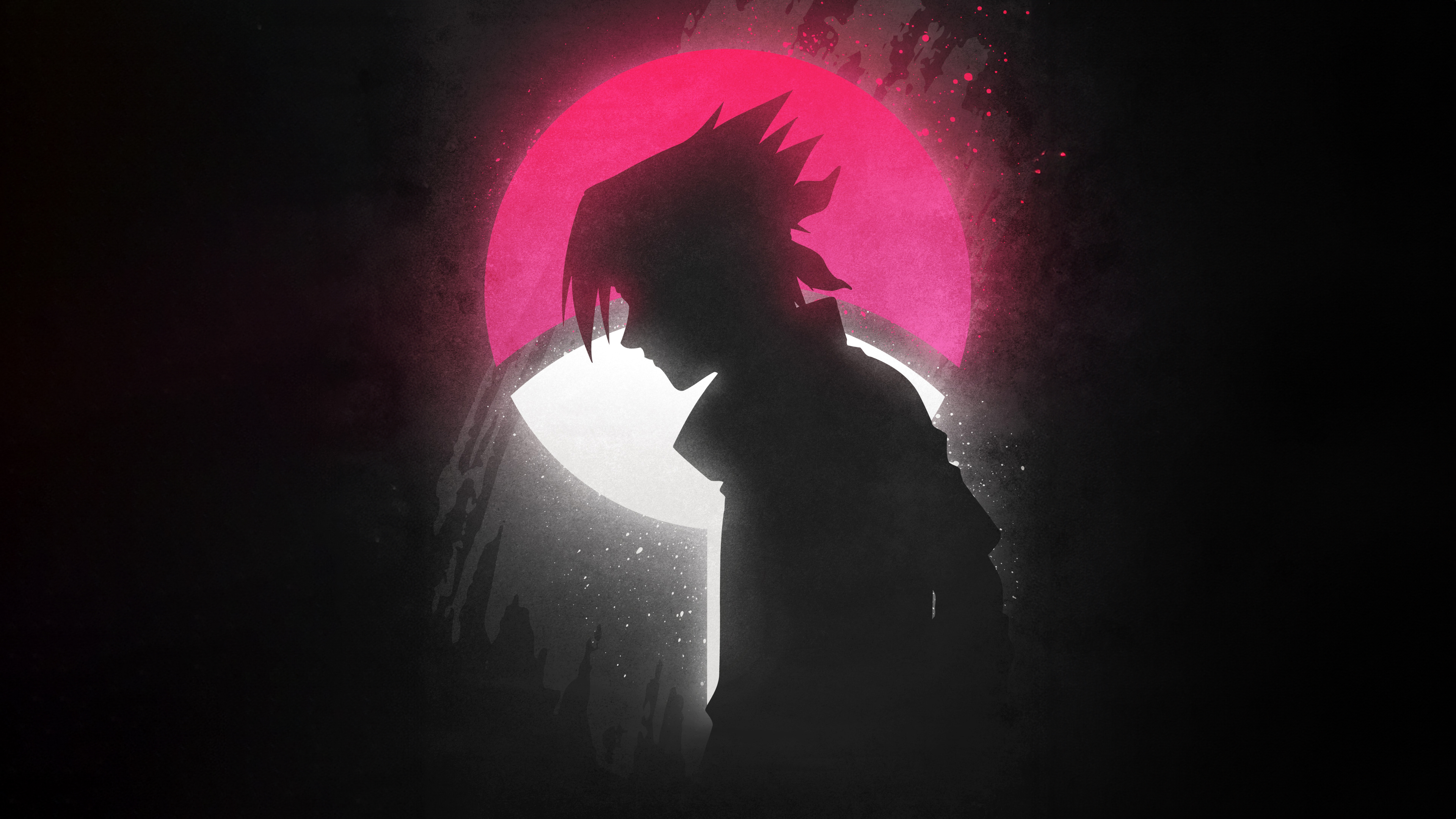 Sasuke Uchiha Wallpaper 4K, Glow in dark, Dark aesthetic