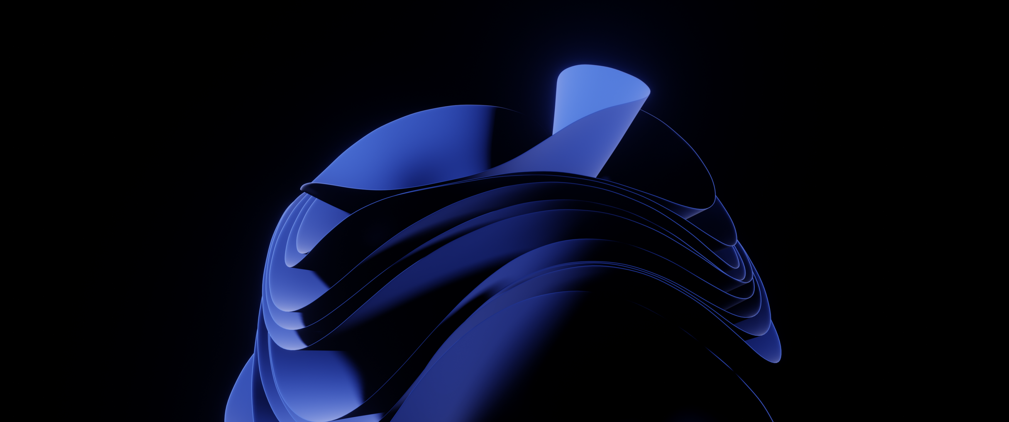 Dark blue Windows 11 Bloom 4K Wallpaper