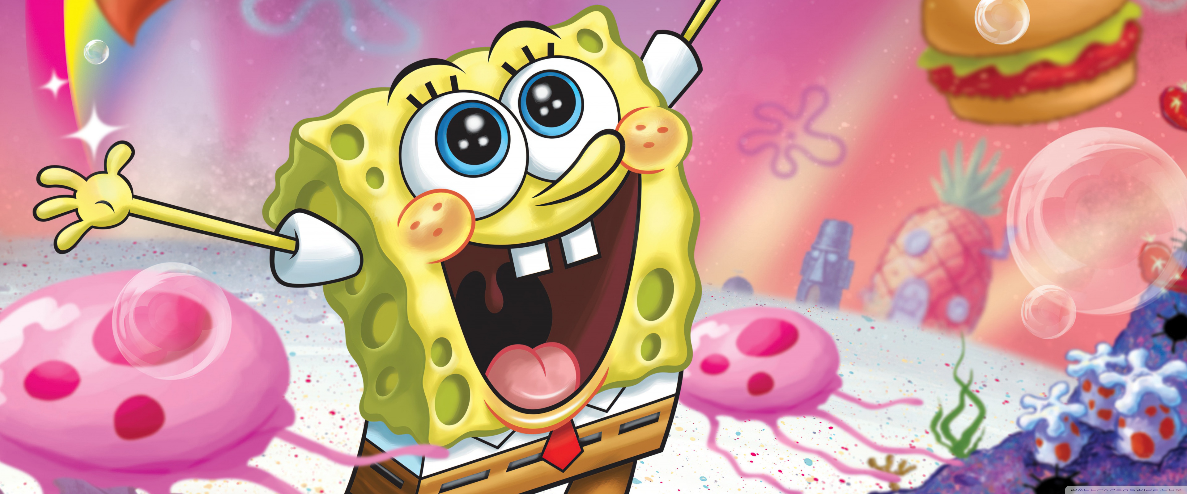 Spongebob Fun 4K UHD Wallpaper for UltraHD Desktop and TV, Widescreen and UltraWide Display, Smartphone and Tablet Devices