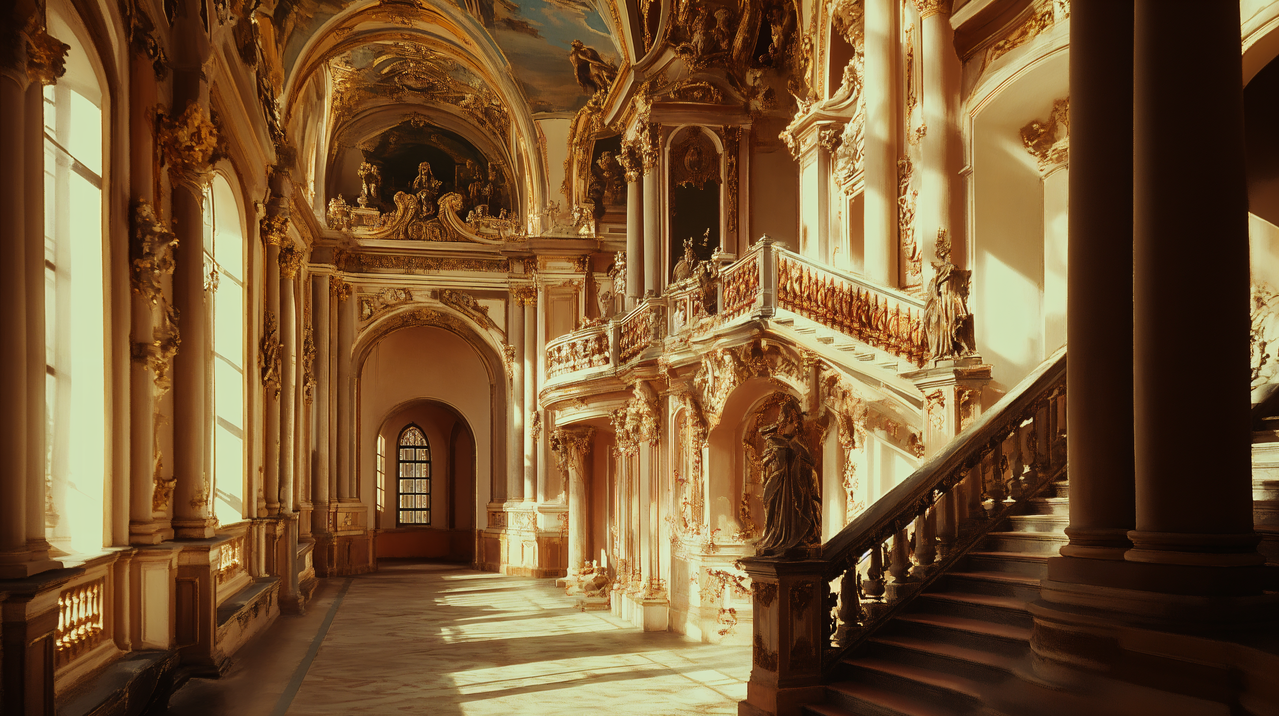 Baroque Splendor: A Stunning 4K Ultra HD Interior Wallpaper