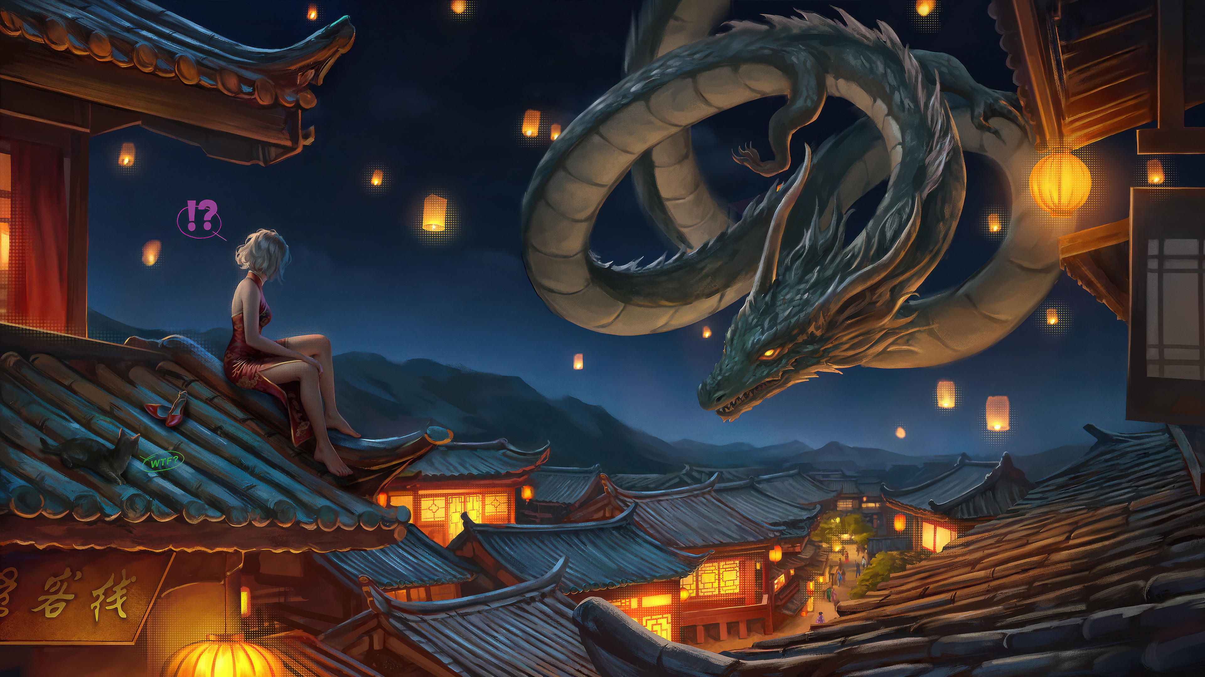 The Girl And The Dragon Wallpaper, HD Artist Wallpaper, 4k Wallpaper, Image, Background, Photos and Picture