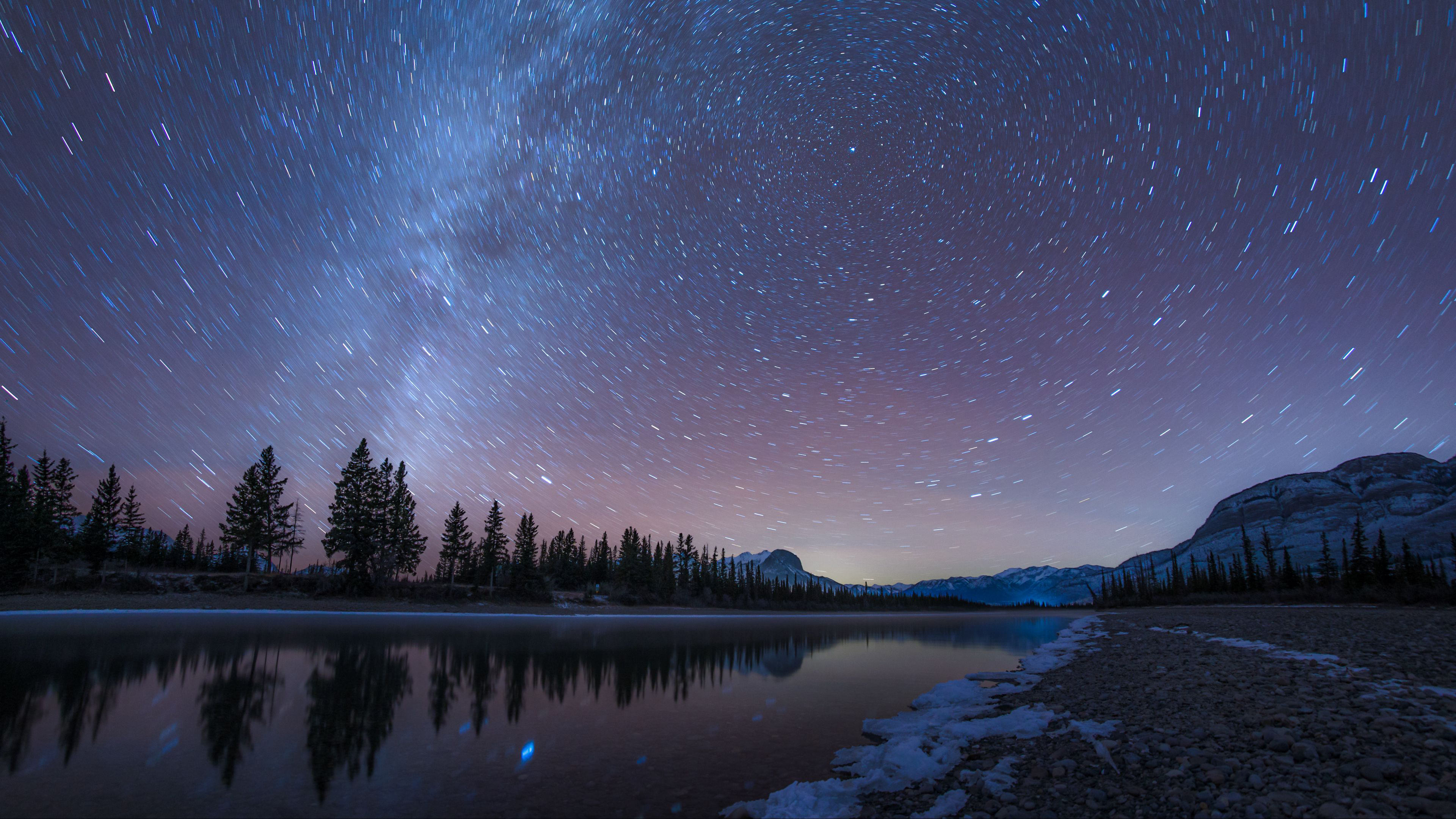 Beautiful Starry Sky During Nighttime 4K HD Nature Wallpaper