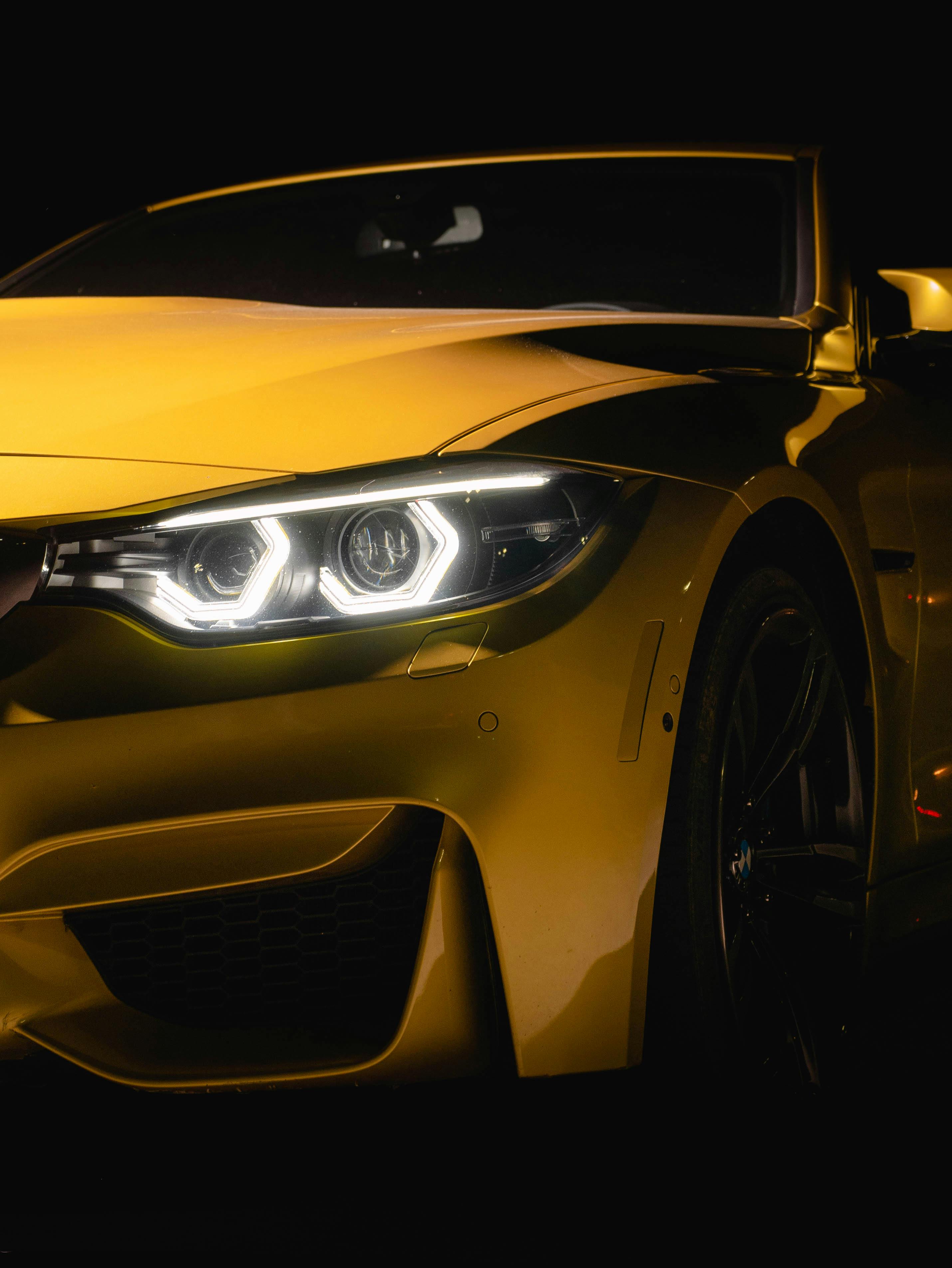 Yellow Car in Close Up View · Free
