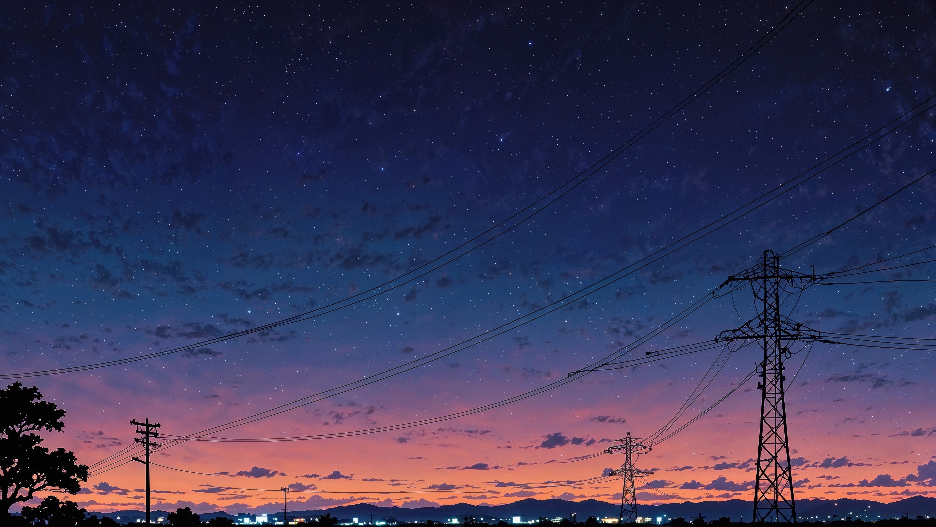 Night Wallpaper 4K night, Nighttime landscape