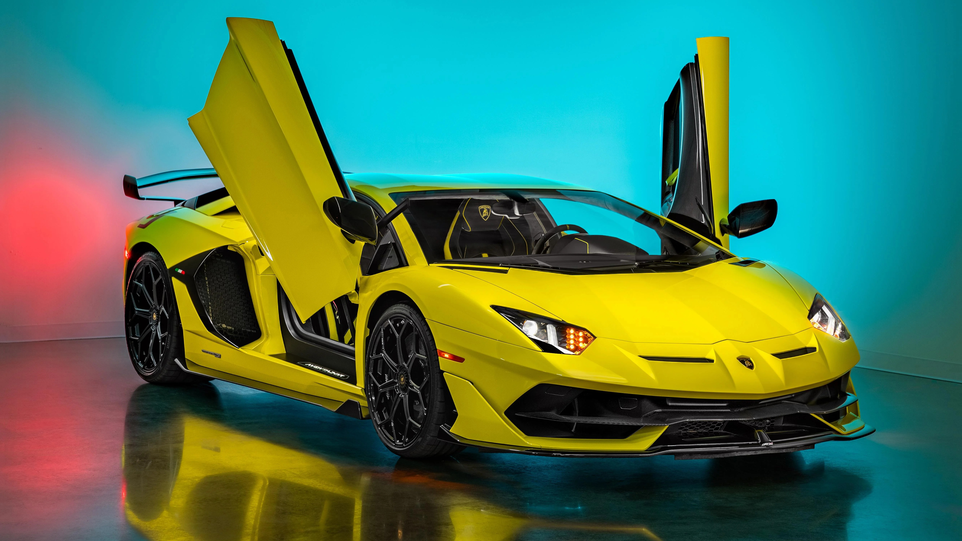 yellow Lamborghini Aventador SVJ car 4K HD Cars Wallpaper