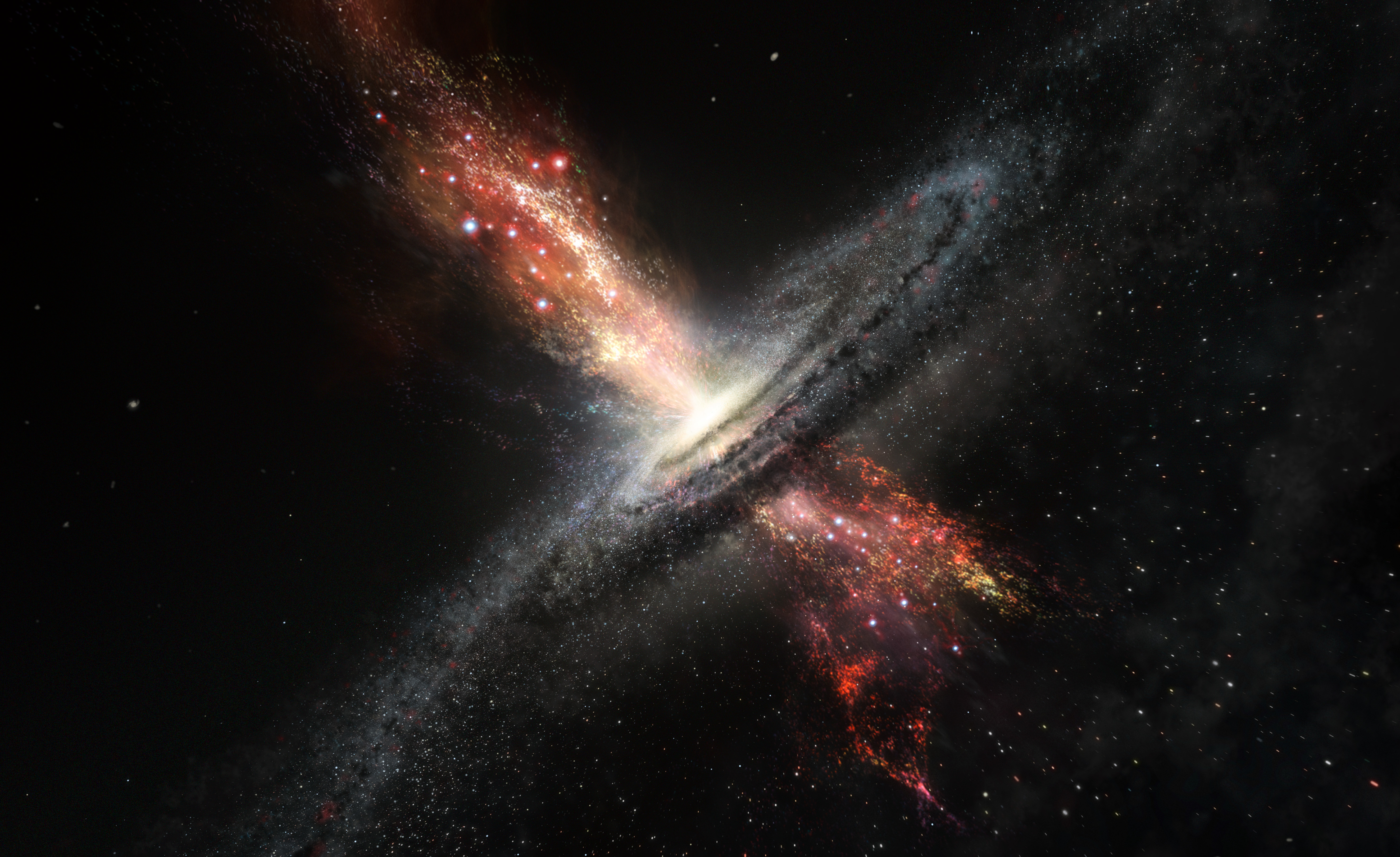 Galactic Black Hole Fury Ultra HD Sci Fi Space Wallpaper