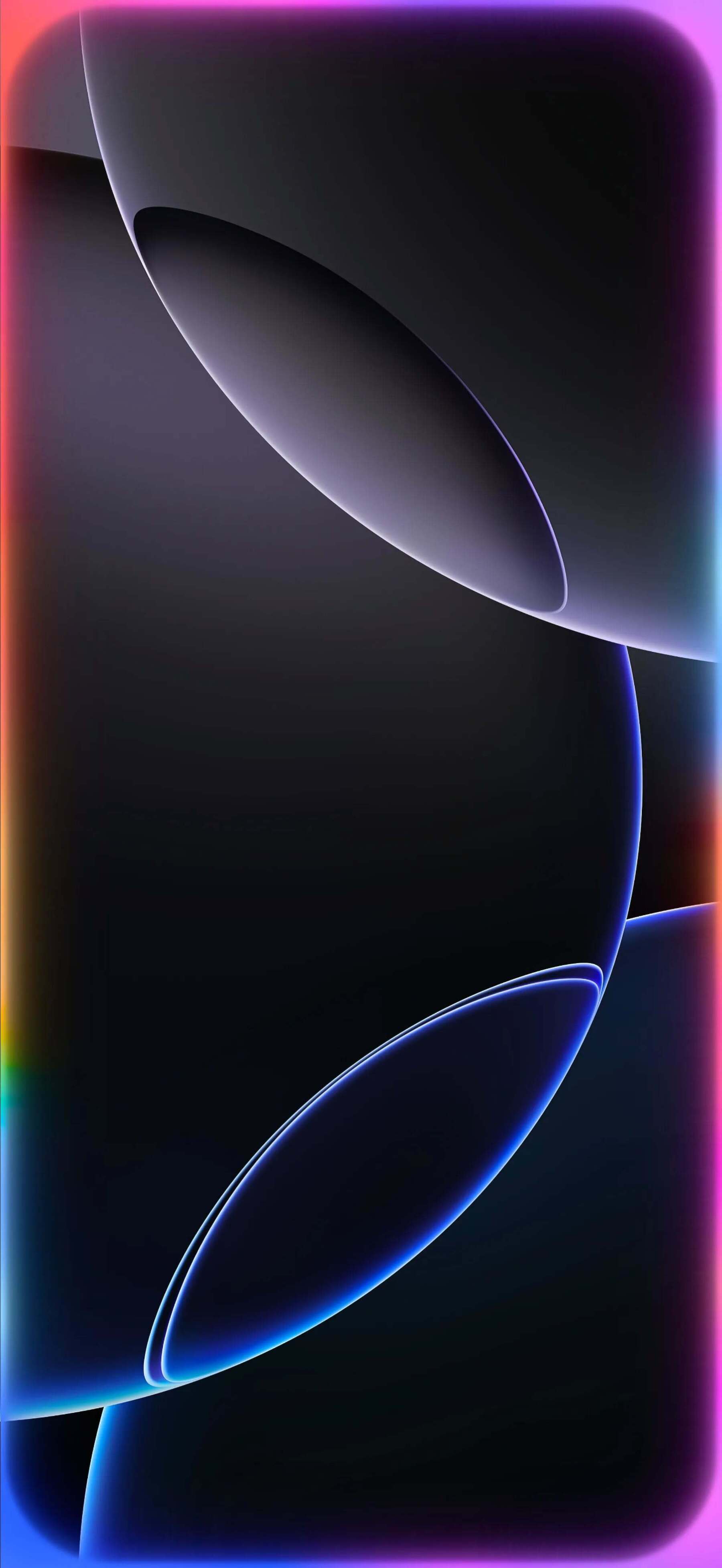 Apple Intelligence Glow Stock Dark Blue Wallpaper For IPhone 17 Pro Max And IPhone Air