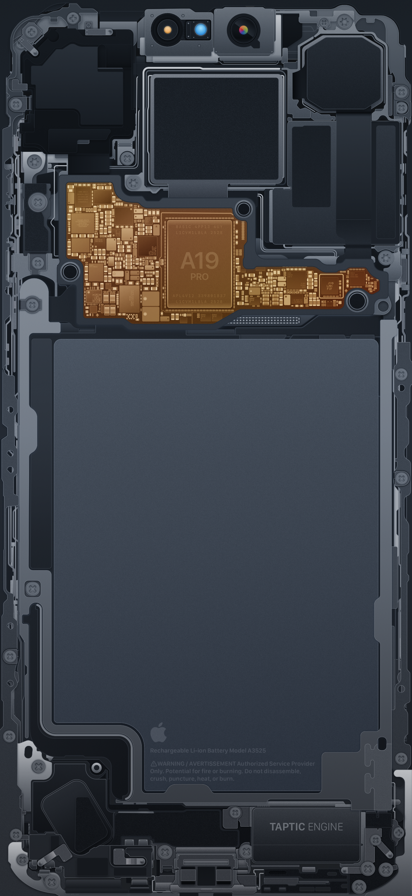 iPhone 17 Pro & 17 Pro Max Internals Wallpaper