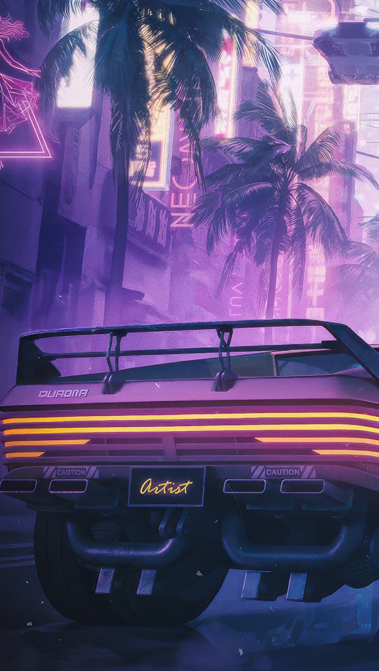 Cyberpunk Neon Vanguard Wallpaper 4k for iPhone and Mobile Phone