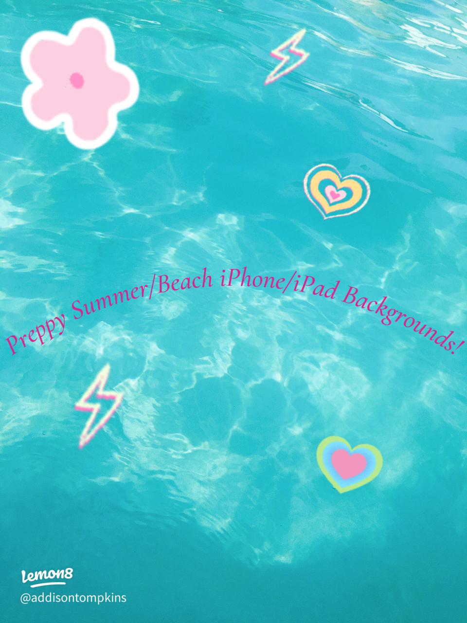 Preppy Summer Beach iPad & iPhone Background Featuring Cute Puppy Charm