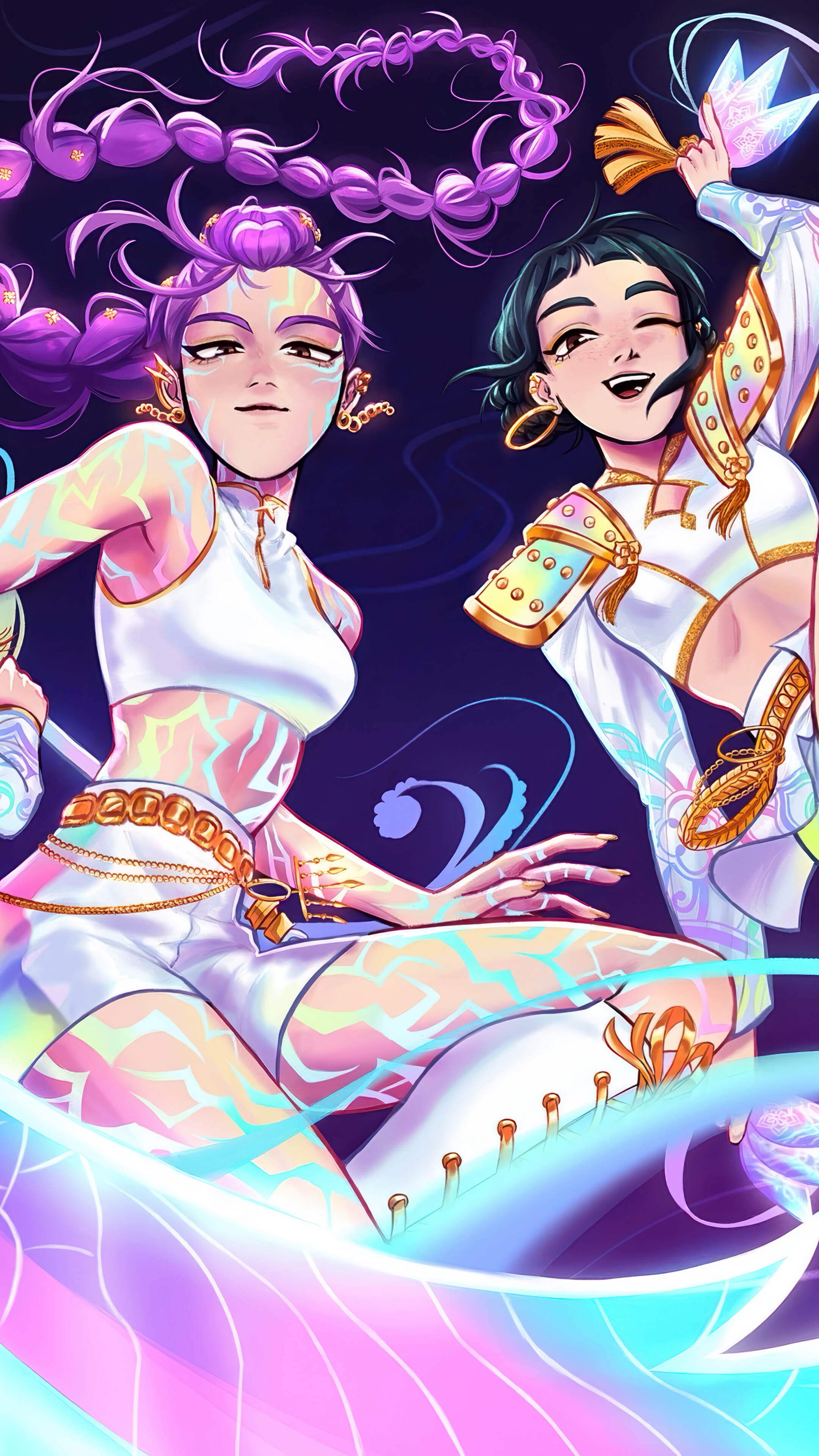 KPop Demon Hunters HUNTR X Rumi Mira Zoey 4K Wallpaper IPhone HD Phone