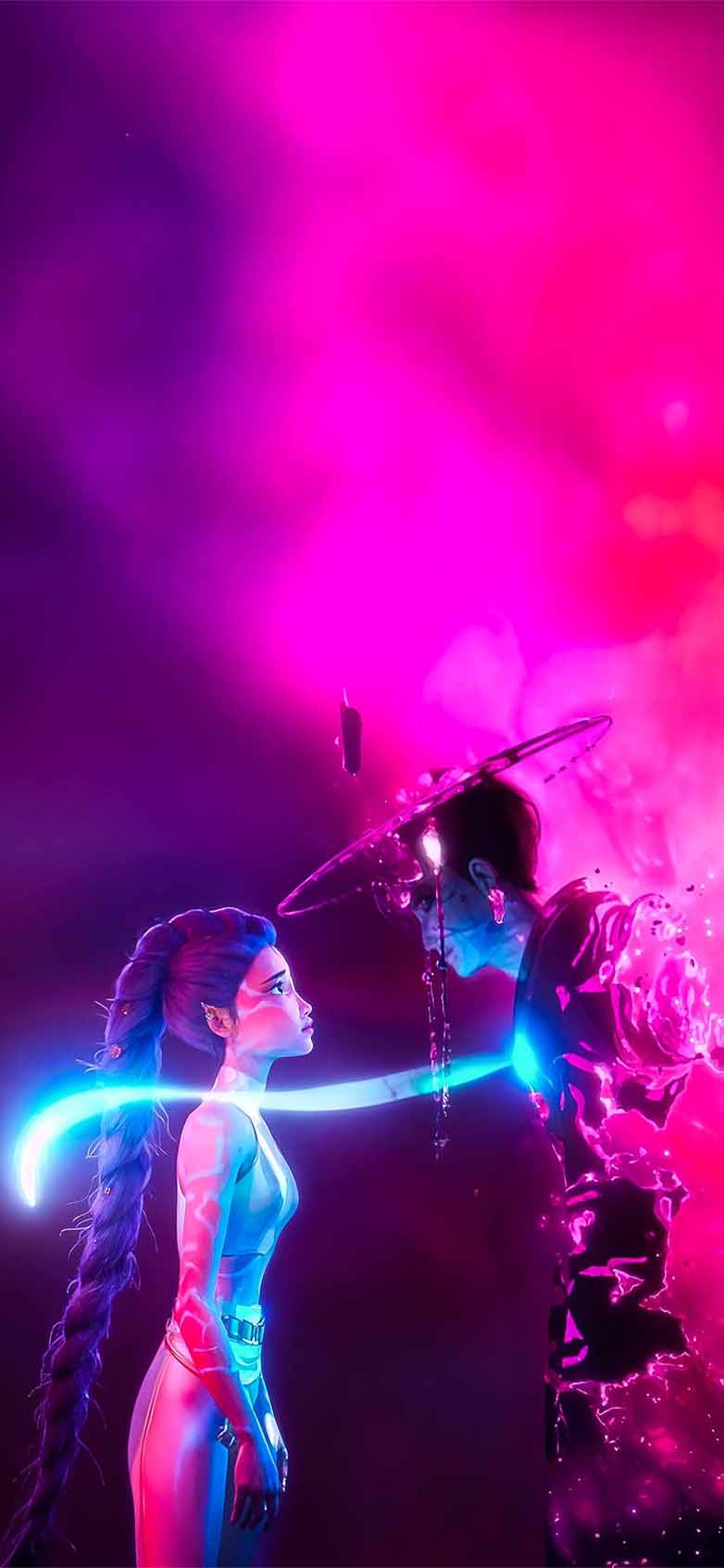 Kpop Neon Demon Hunters Rumi and Jinu Wallpaper iPhone HD