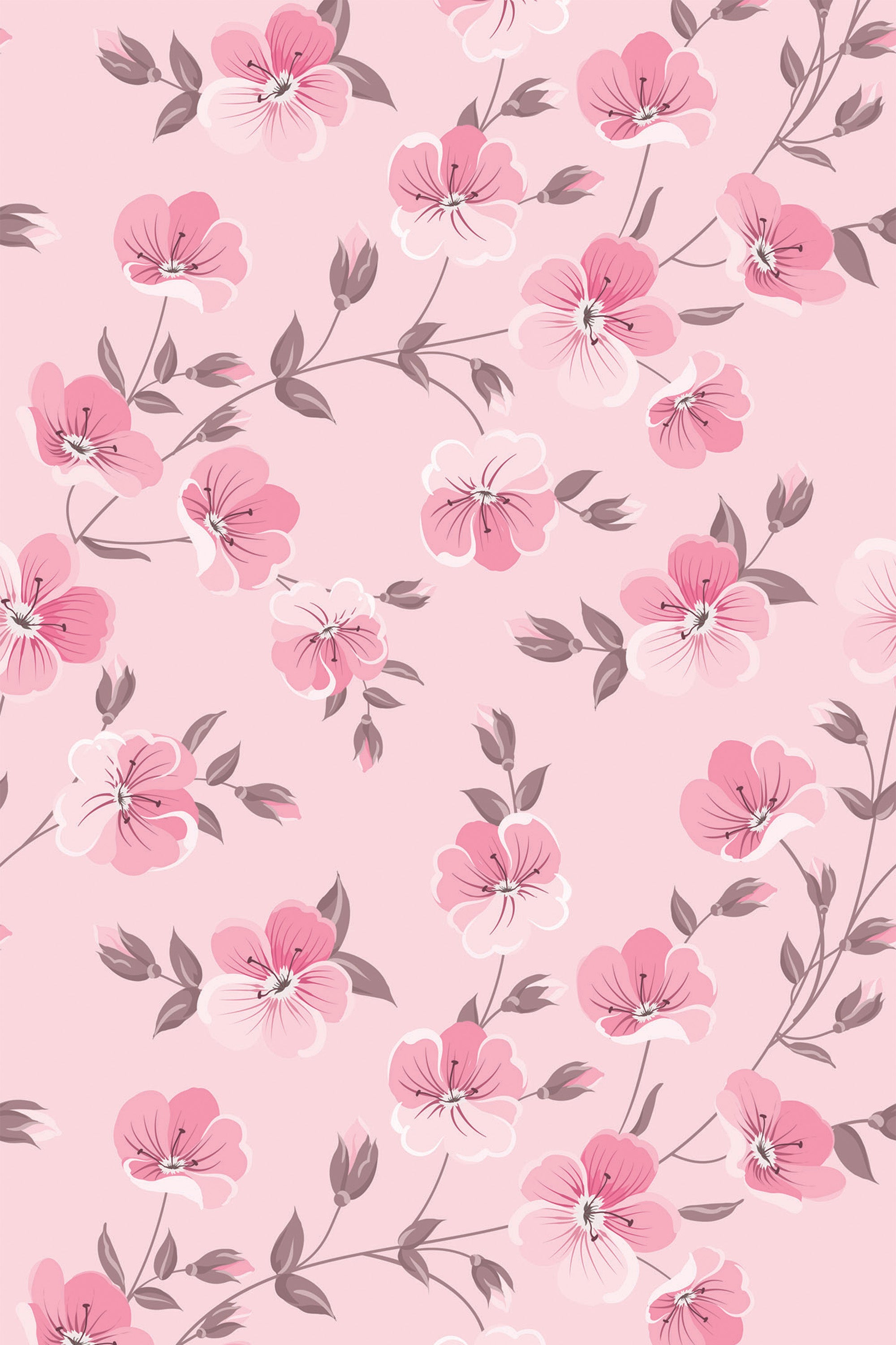 Pink floral Wallpaper (Sample