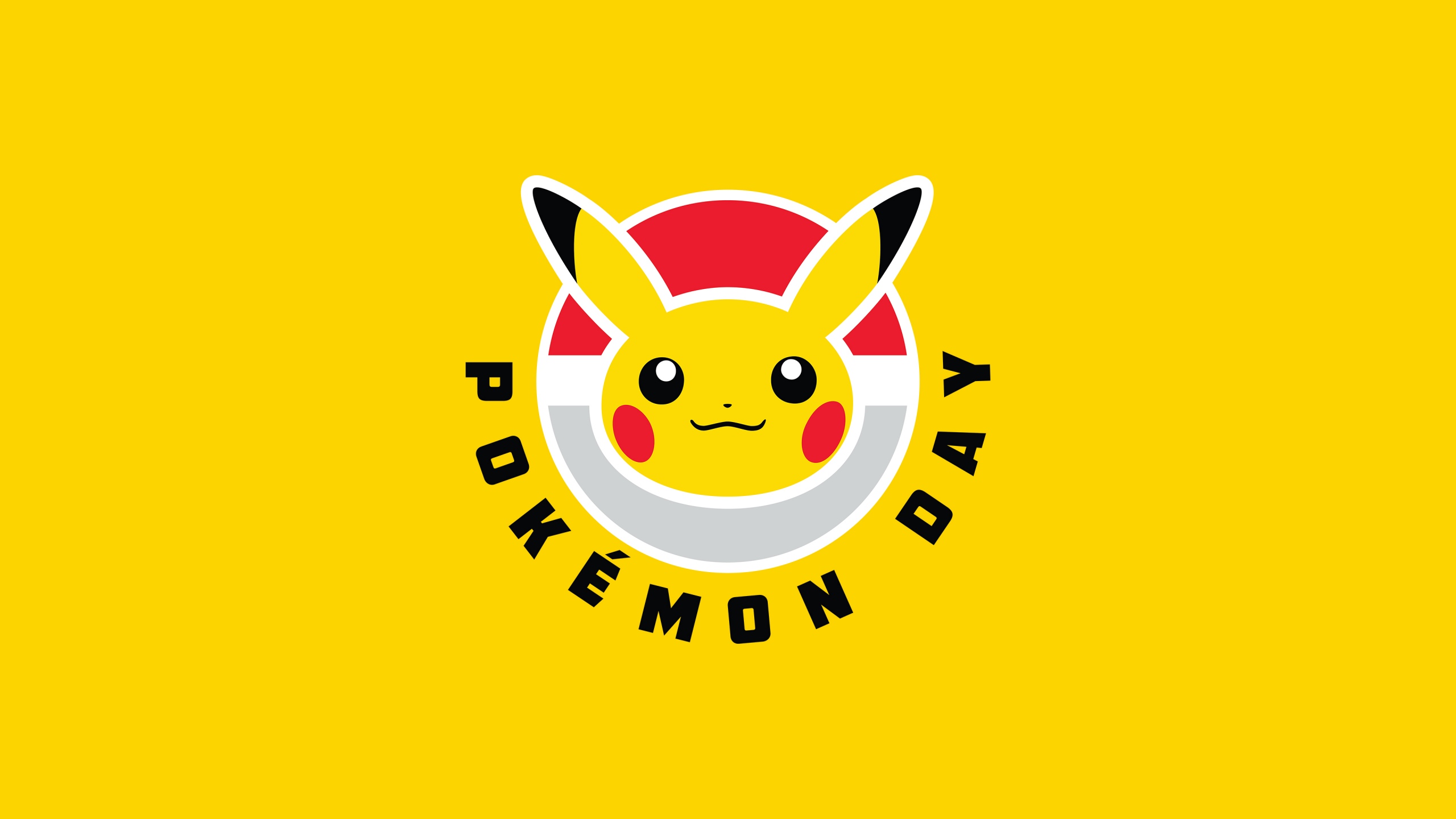 Pokémon Day Wallpaper 4K, Minimalist, Yellow background