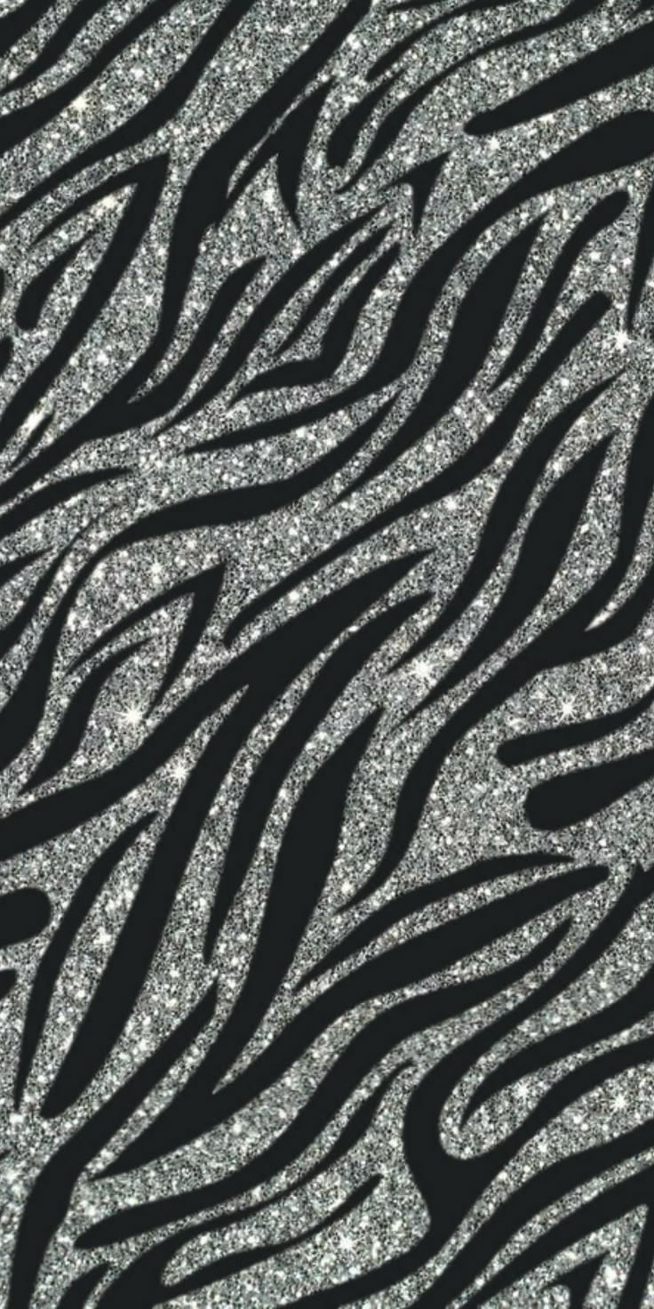 Wallpaper #background #aesthetic #zebra #zebra stripes #silver #glitter #girly #animal print