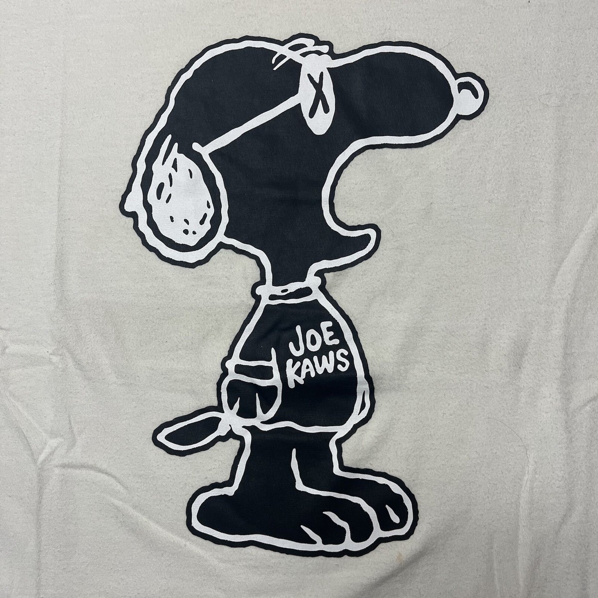 KAWS x Peanuts Uniqlo Adult T Shirt Joe Kaws Outline White Medium