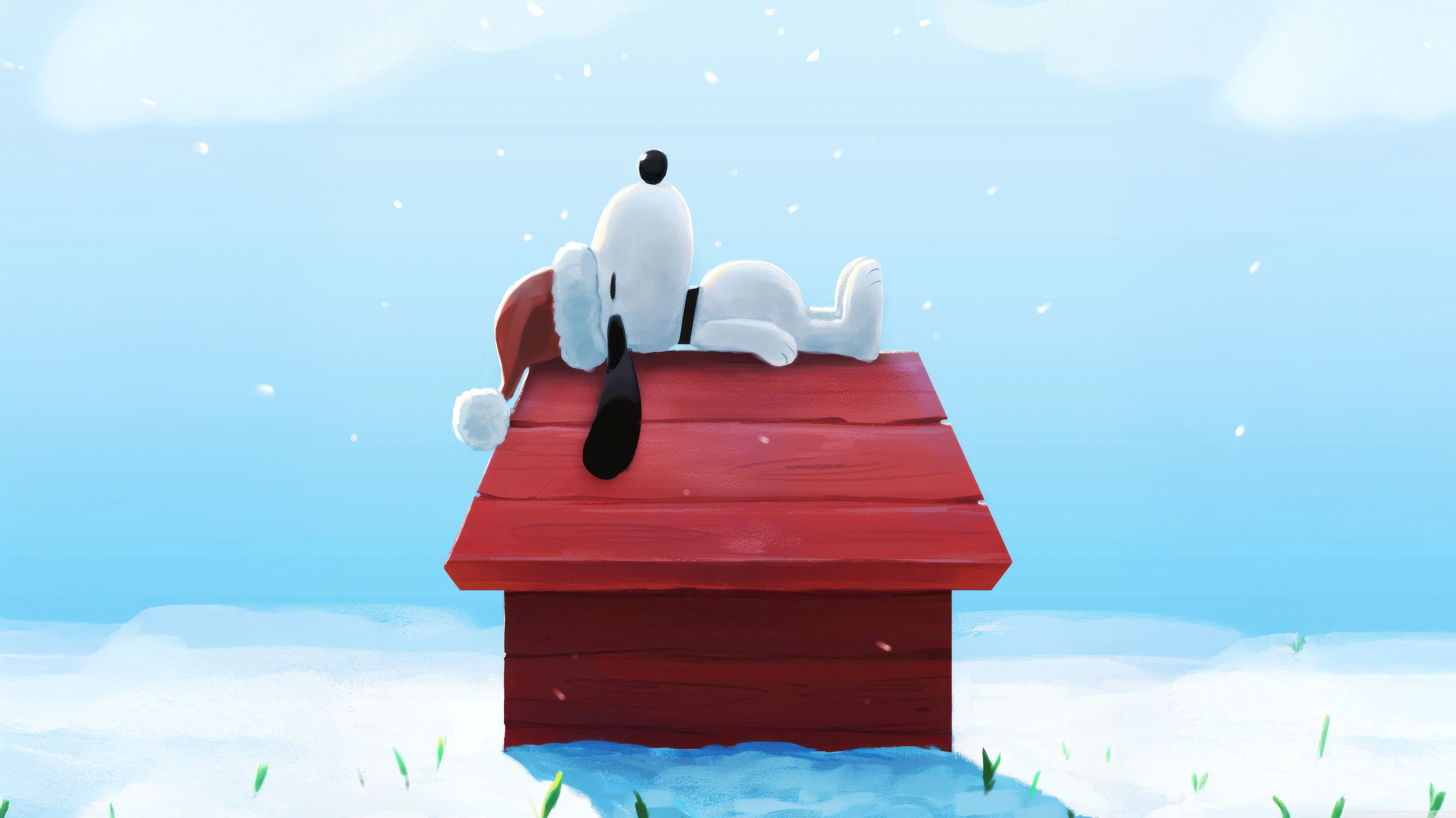 Snoopy, Winter, Snow, Christmas, Peanuts 4K UHD Wallpaper for UltraHD Desktop and TV, Widescreen and UltraWide Display, Smartphone and Tablet Devices