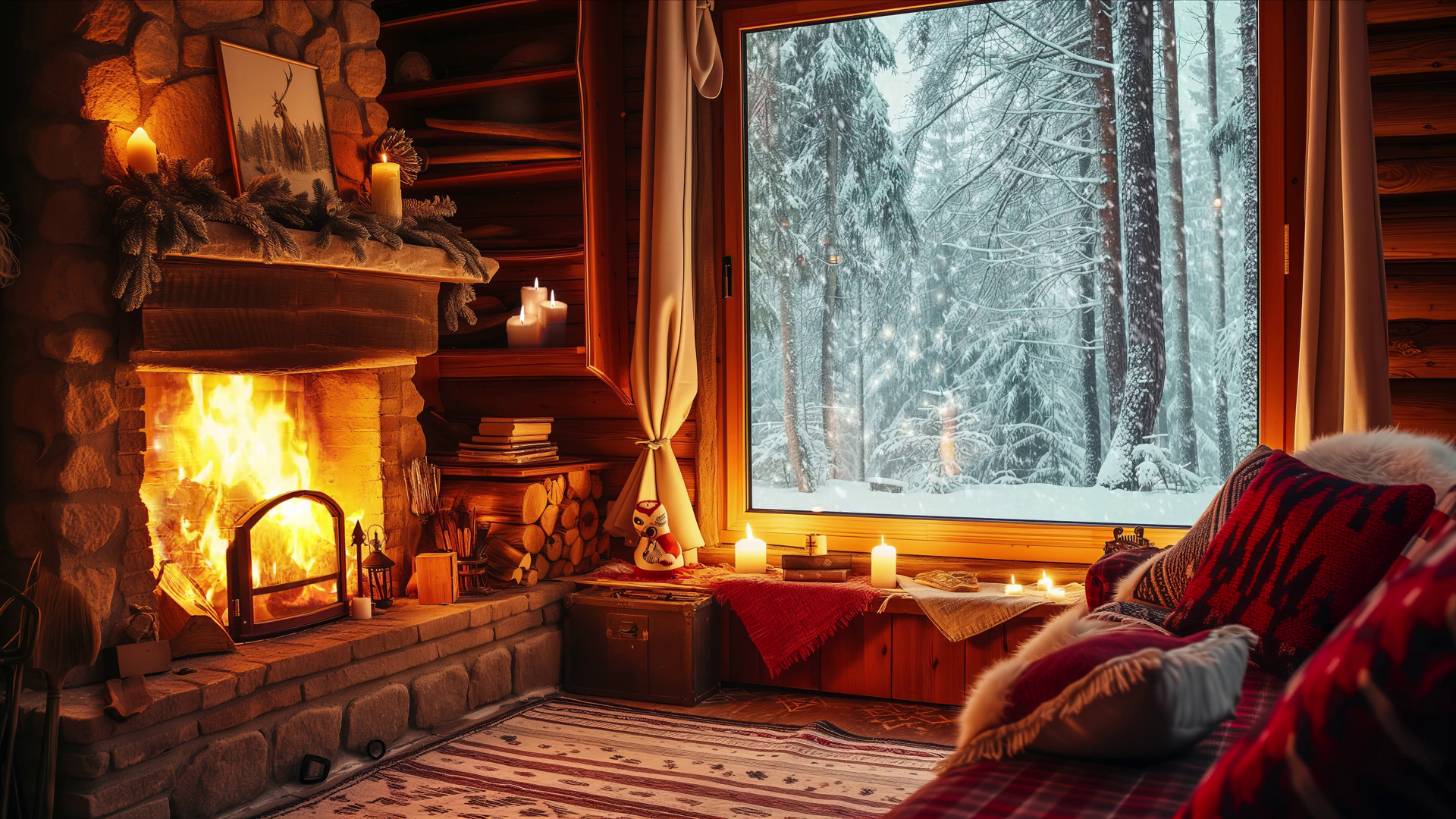 Winter Fireplace Desktop Wallpapers - Wallpaper Cave