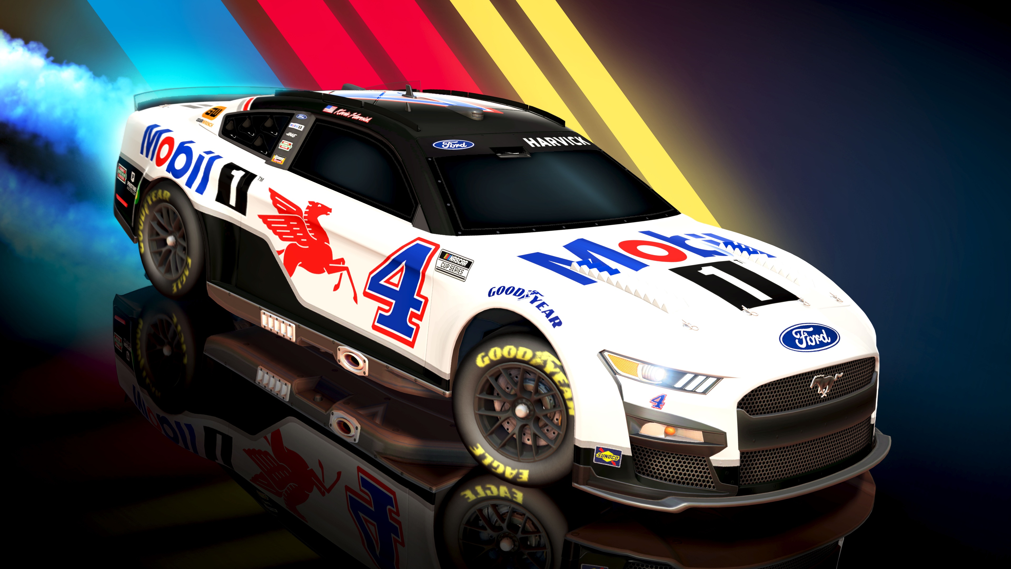 Rocket League Wallpaper 4K, NASCAR Race Car, Ford Mustang, 5K