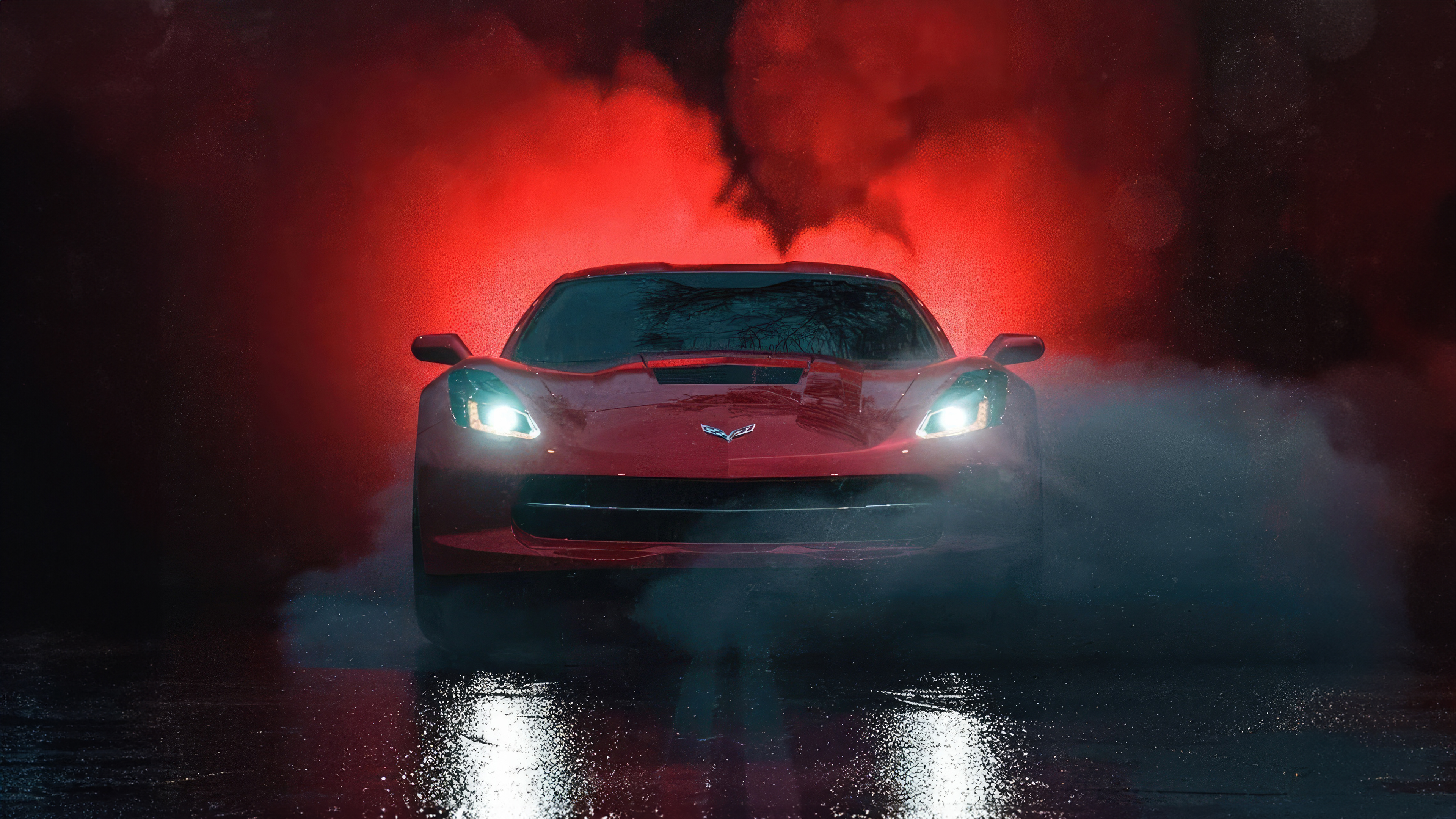 Red Corvette C7 2023 Wallpaper, HD Cars Wallpaper, 4k Wallpaper, Image, Background, Photos and Picture