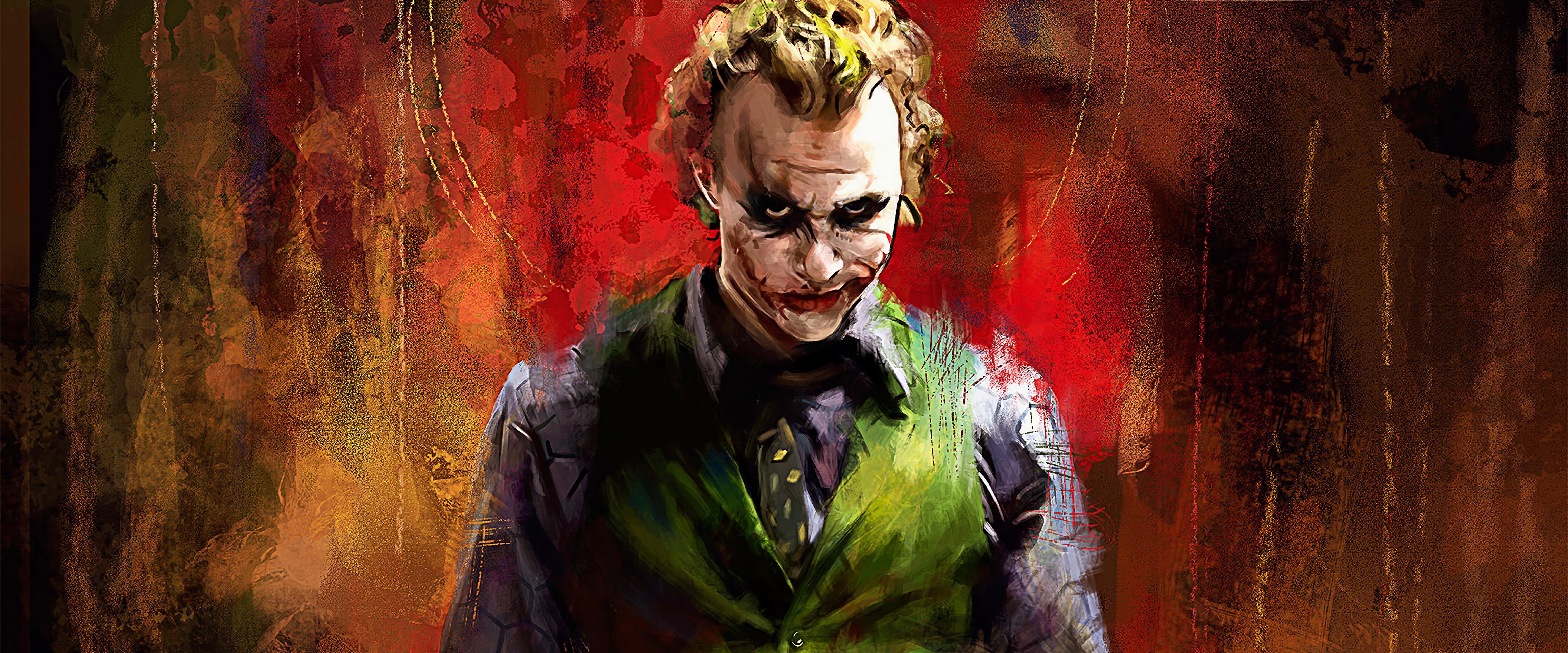 Joker Heath Ledger 4K Wallpaper HD
