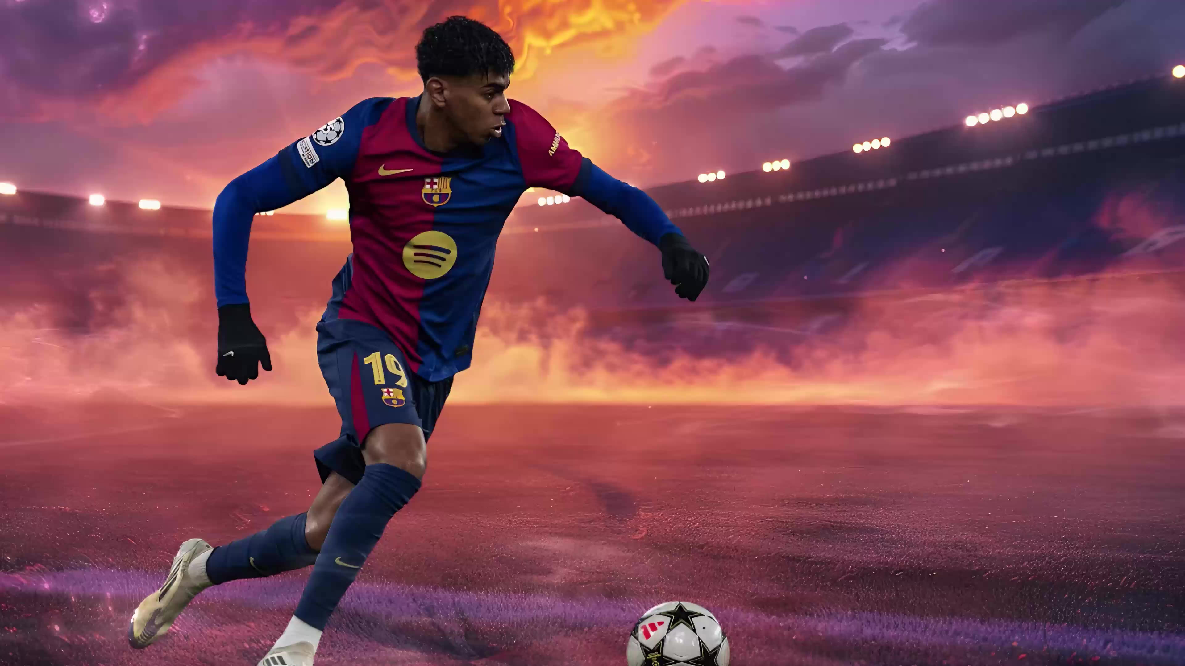 Lamine Yamal on the Field Live Wallpaper