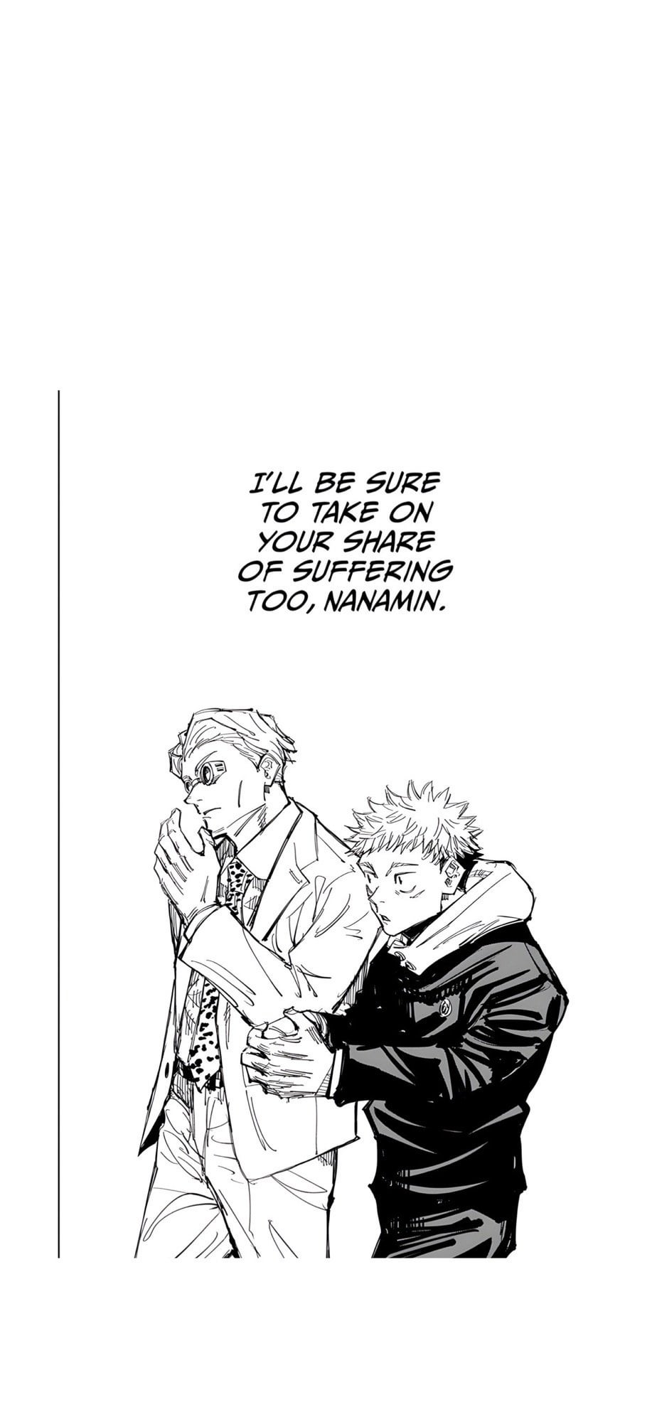 Made some super simple phone wallpaper with two of my favorite manga panels!