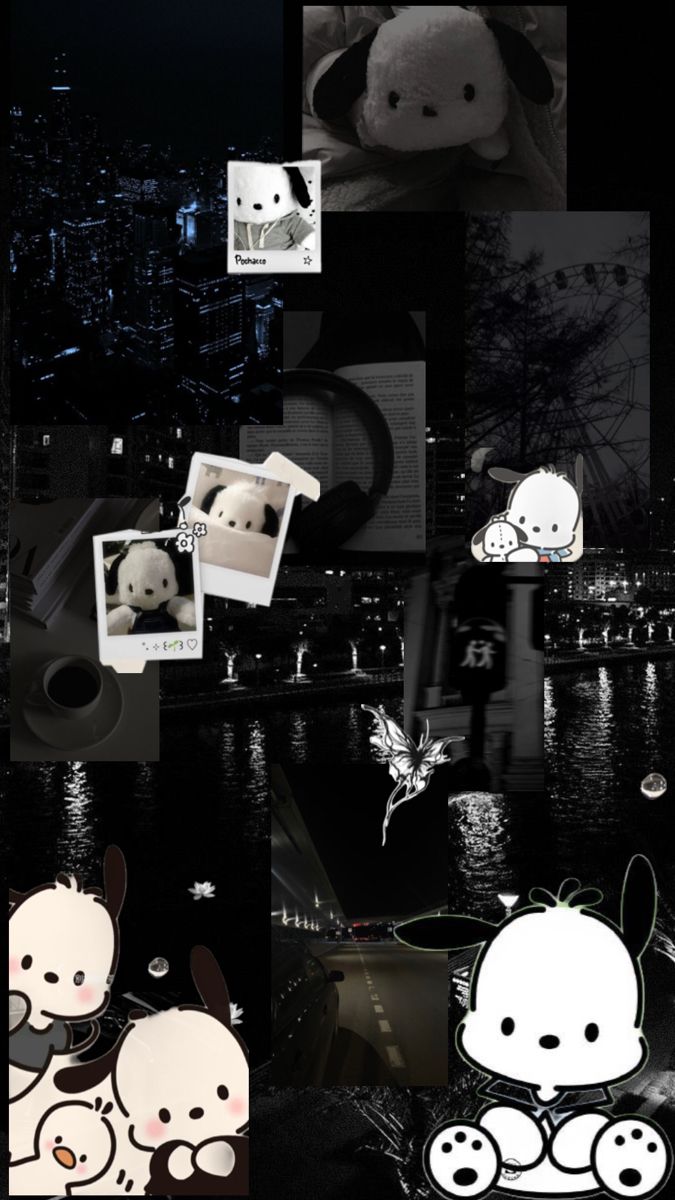 Black pochacco wallpaper. Wallpaper iphone cute, Hello kitty iphone wallpaper, Cute iphone wallpaper tumblr