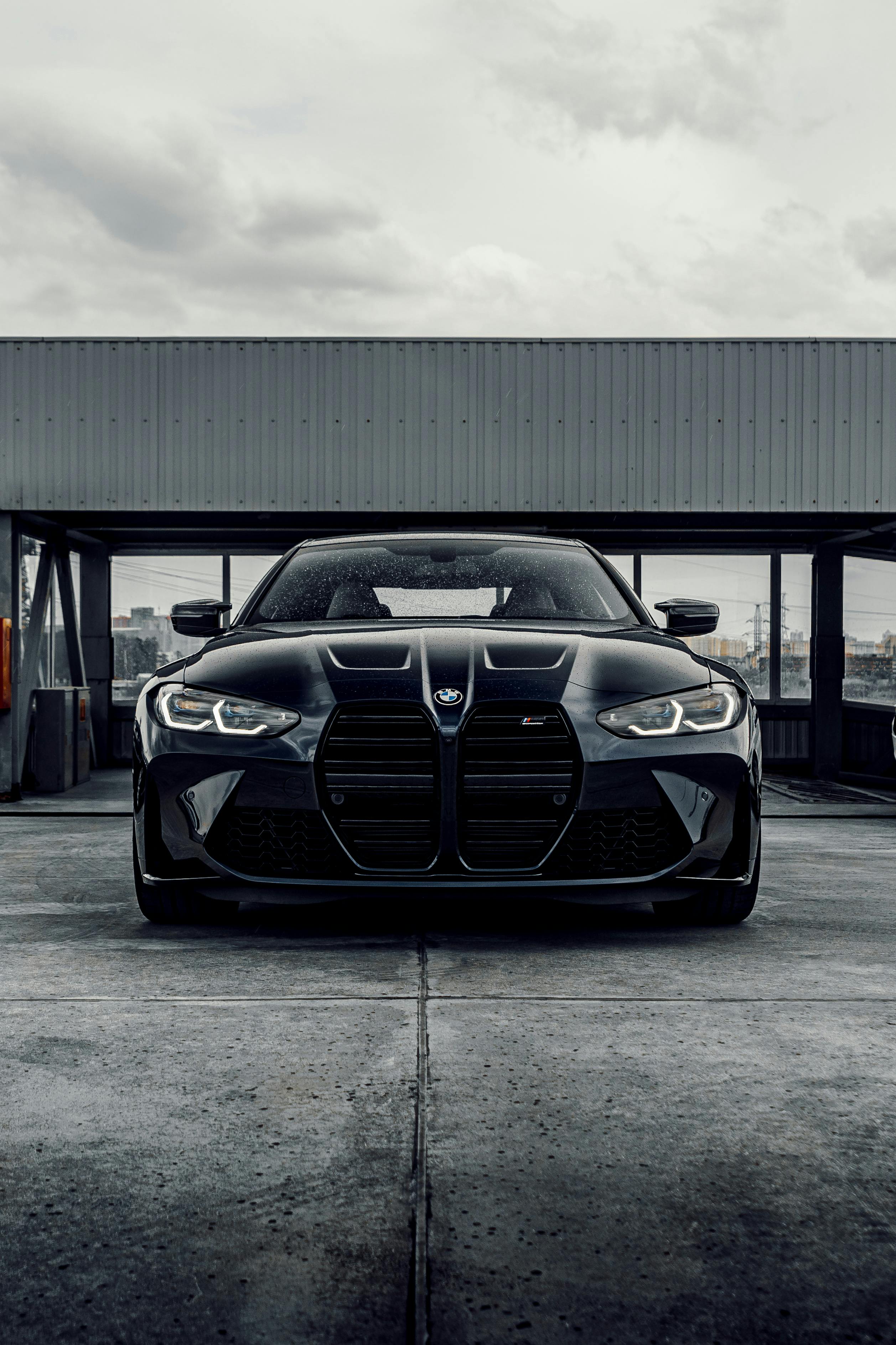 Grayscale Photo of a Car · Free