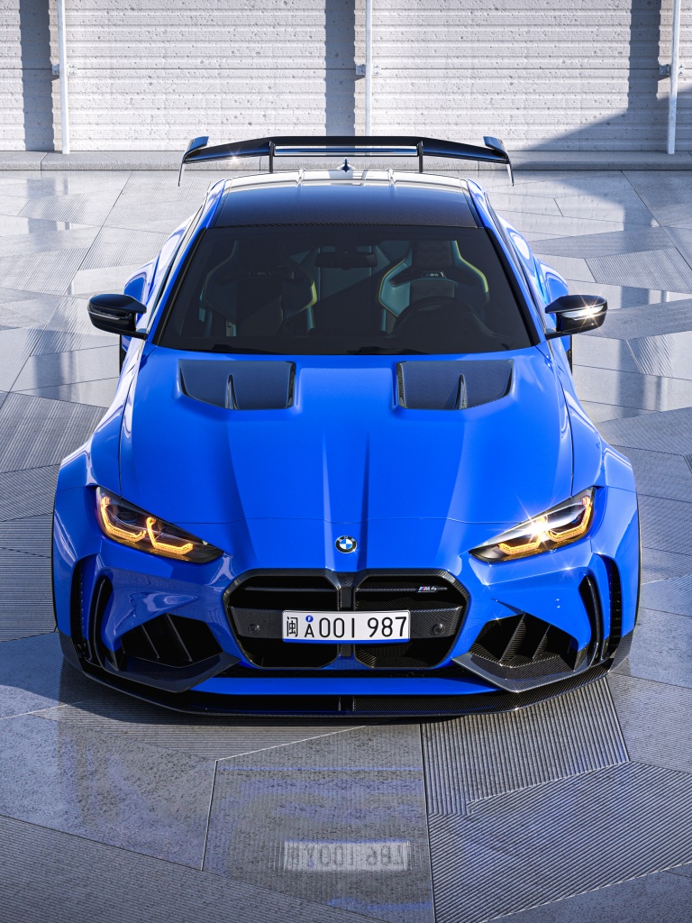 Blue Wallpaper 4K, BMW M4 Competition, 5K
