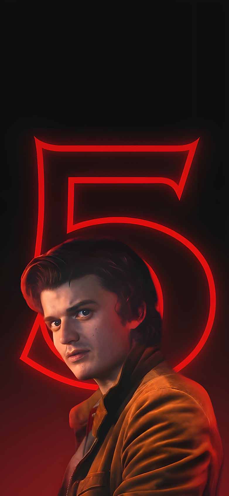 Steve Harrington Stranger Things 5 Neon Portrait Wallpaper HD