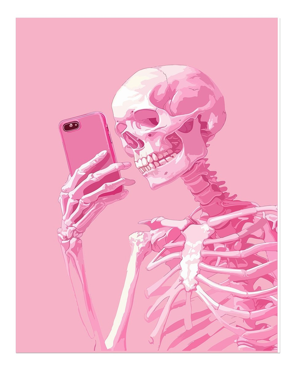 Modern Skeleton Poster Wall Art Aesthetic Decor Premium Quality