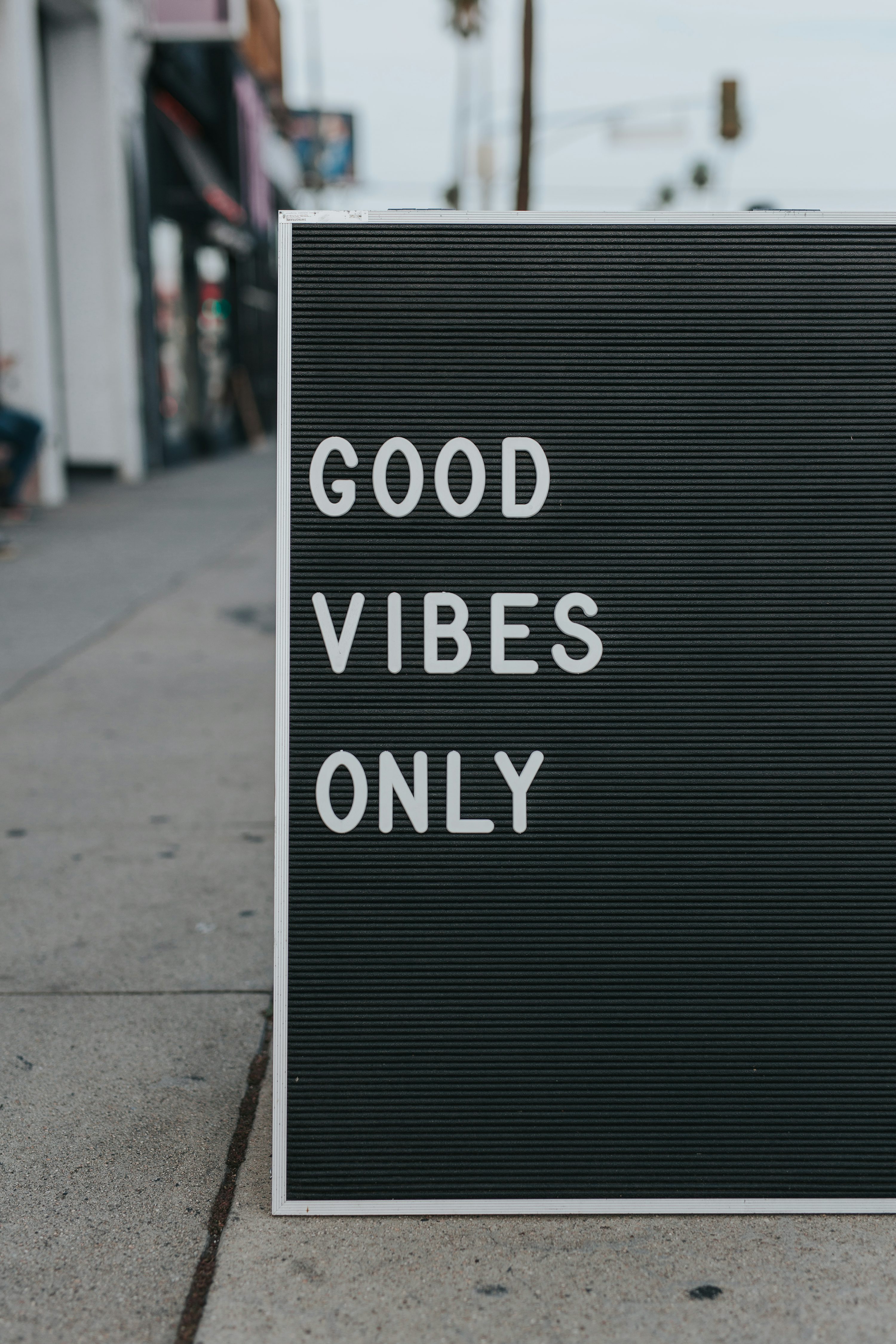 Good vibes only text photo