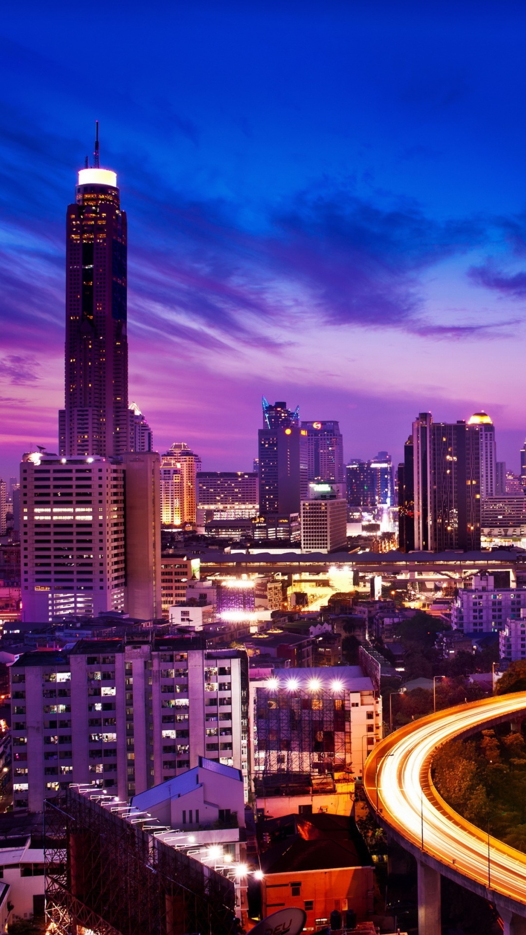 Houston Texas United States USA Vibrant Glowing Skyline At Sunset