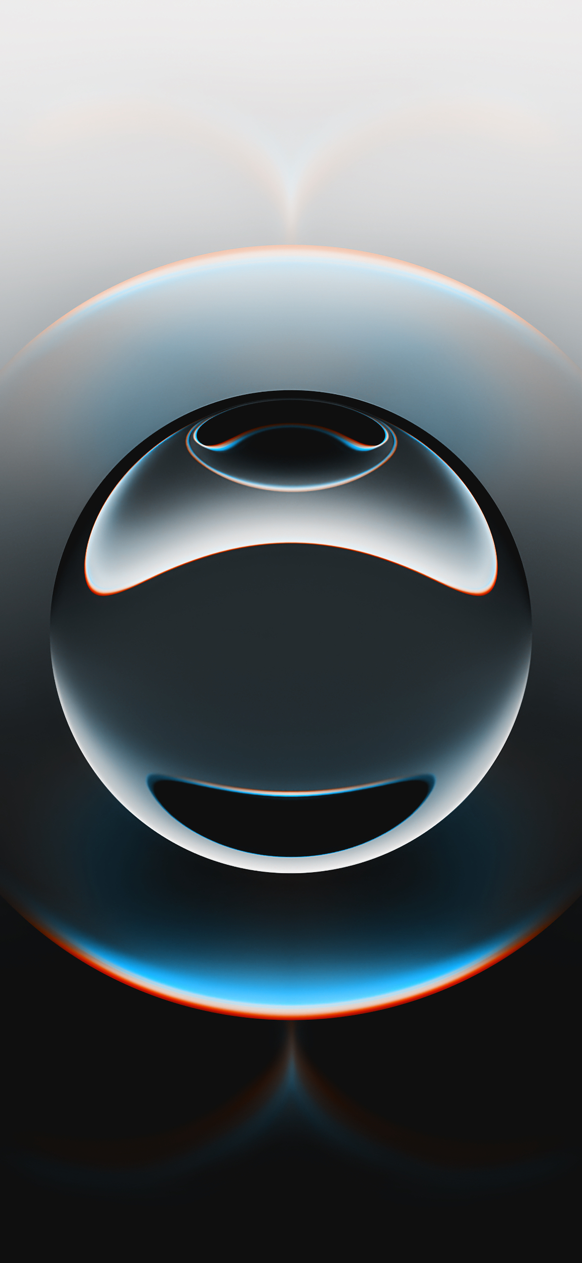 Apple IPhone 16E Default Stock Wallpaper Iridescent Bubble Gray Grey