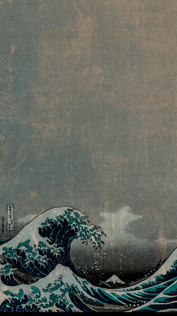 Japanese Wave Painting wallpaper