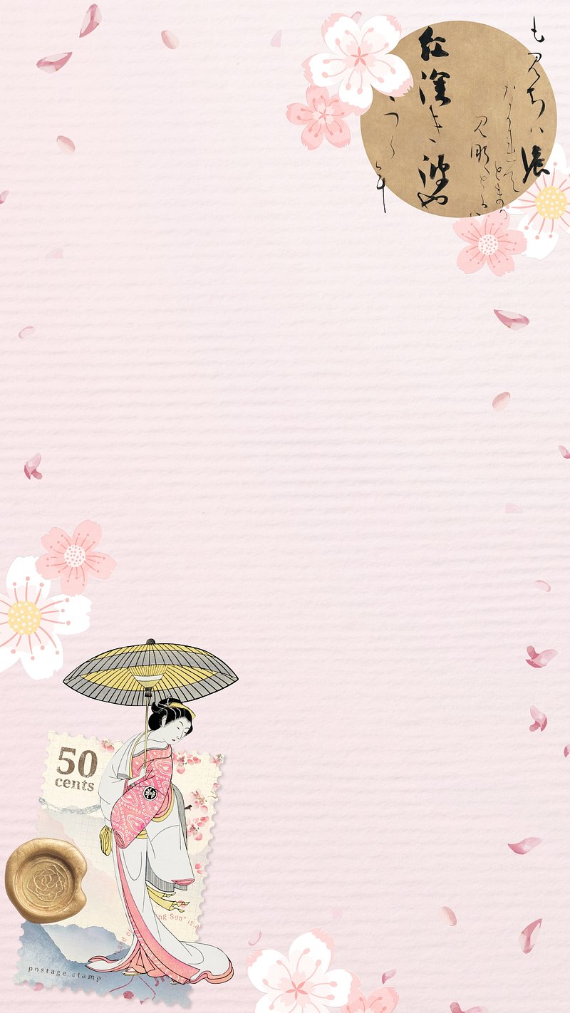 Japanese sakura aesthetic iPhone wallpaper