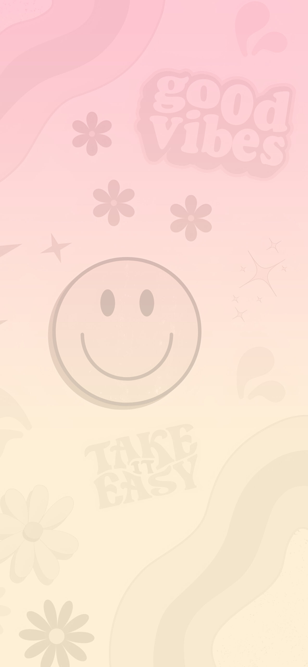 Retro Good Vibes Smiley Wallpaper Wallpaper iPhone