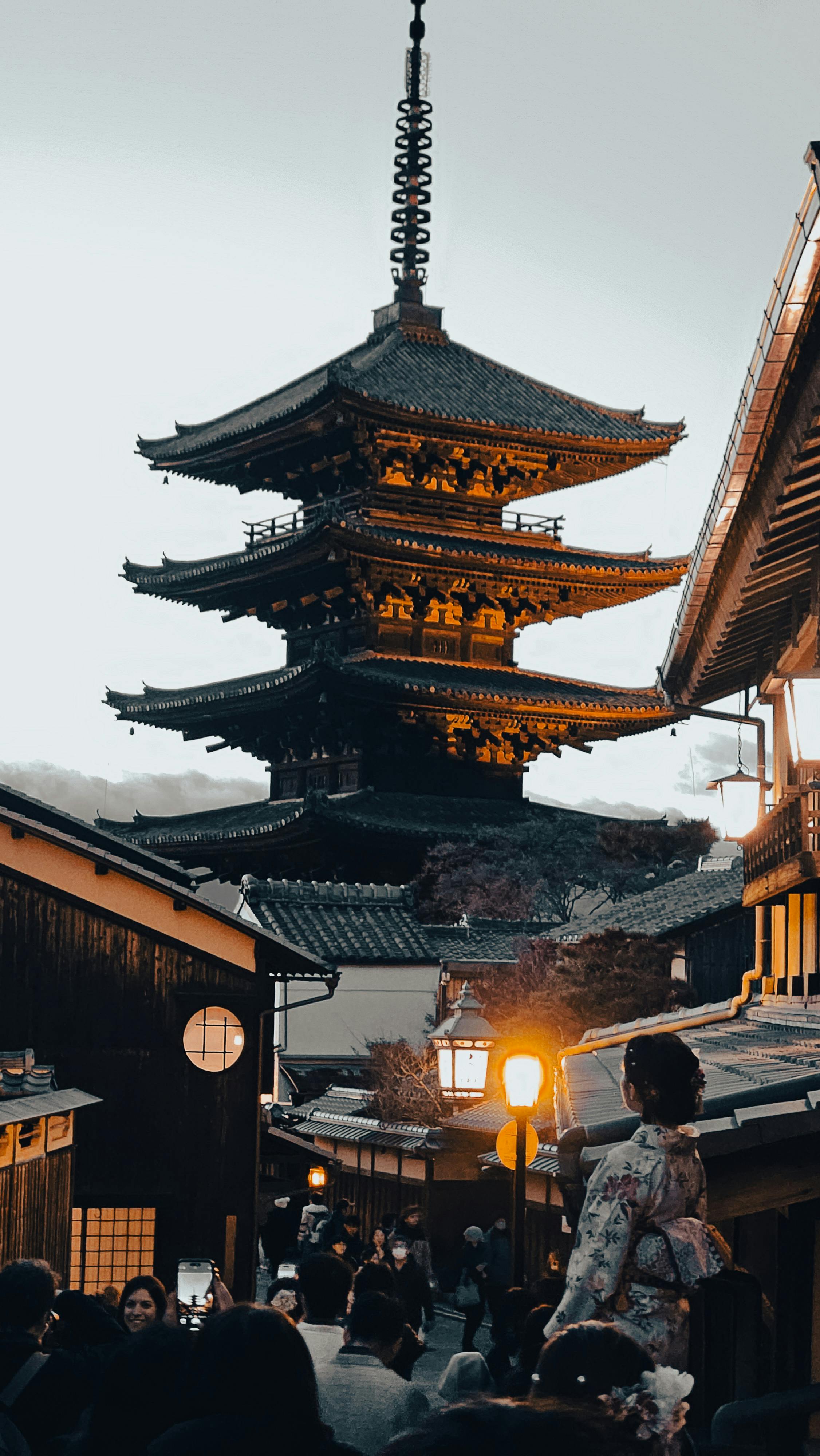 Back View of a Tourist Looking at the Temple · Free