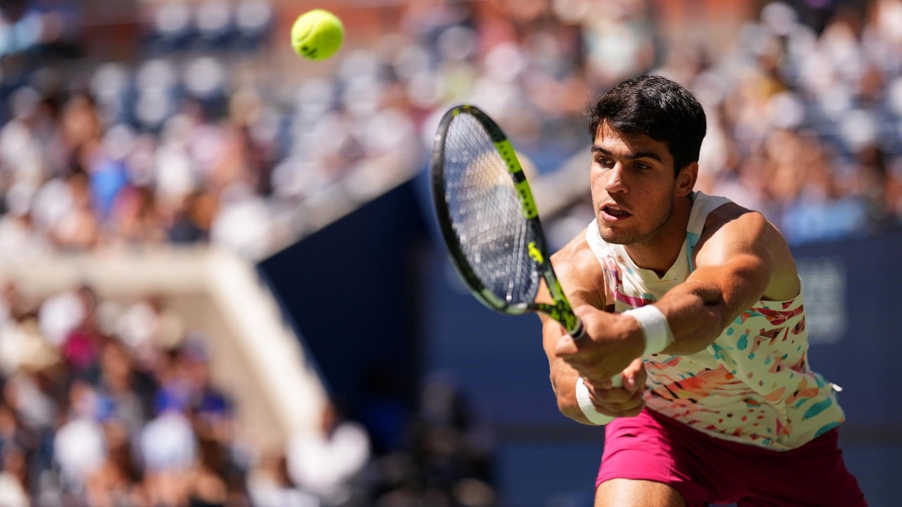 Carlos Alcaraz wins intense R3 bout against Daniel Evans at 2023 US Open. Official Site of the 2026 US Open Tennis Championships USTA Event