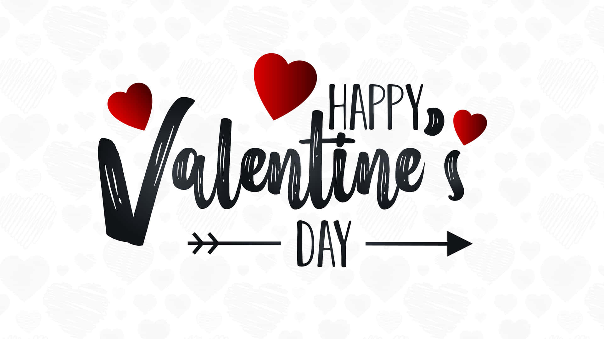 Download Cute Happy Valentine Day Word Art Wallpaper