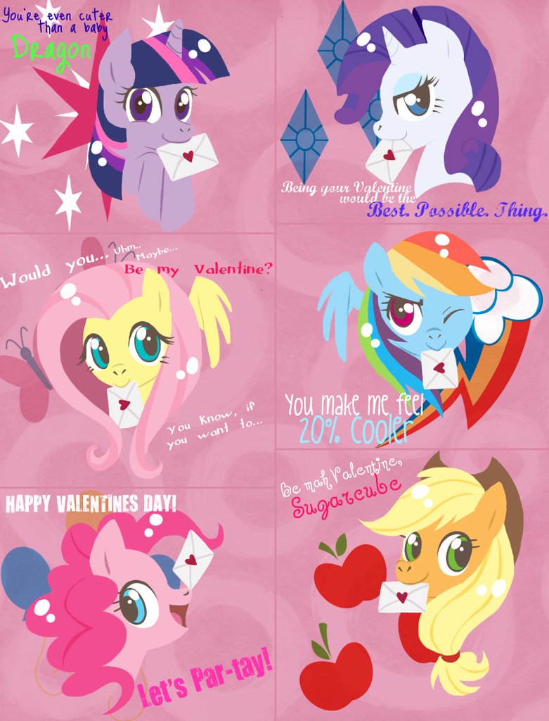 valentine's day cards my little pony